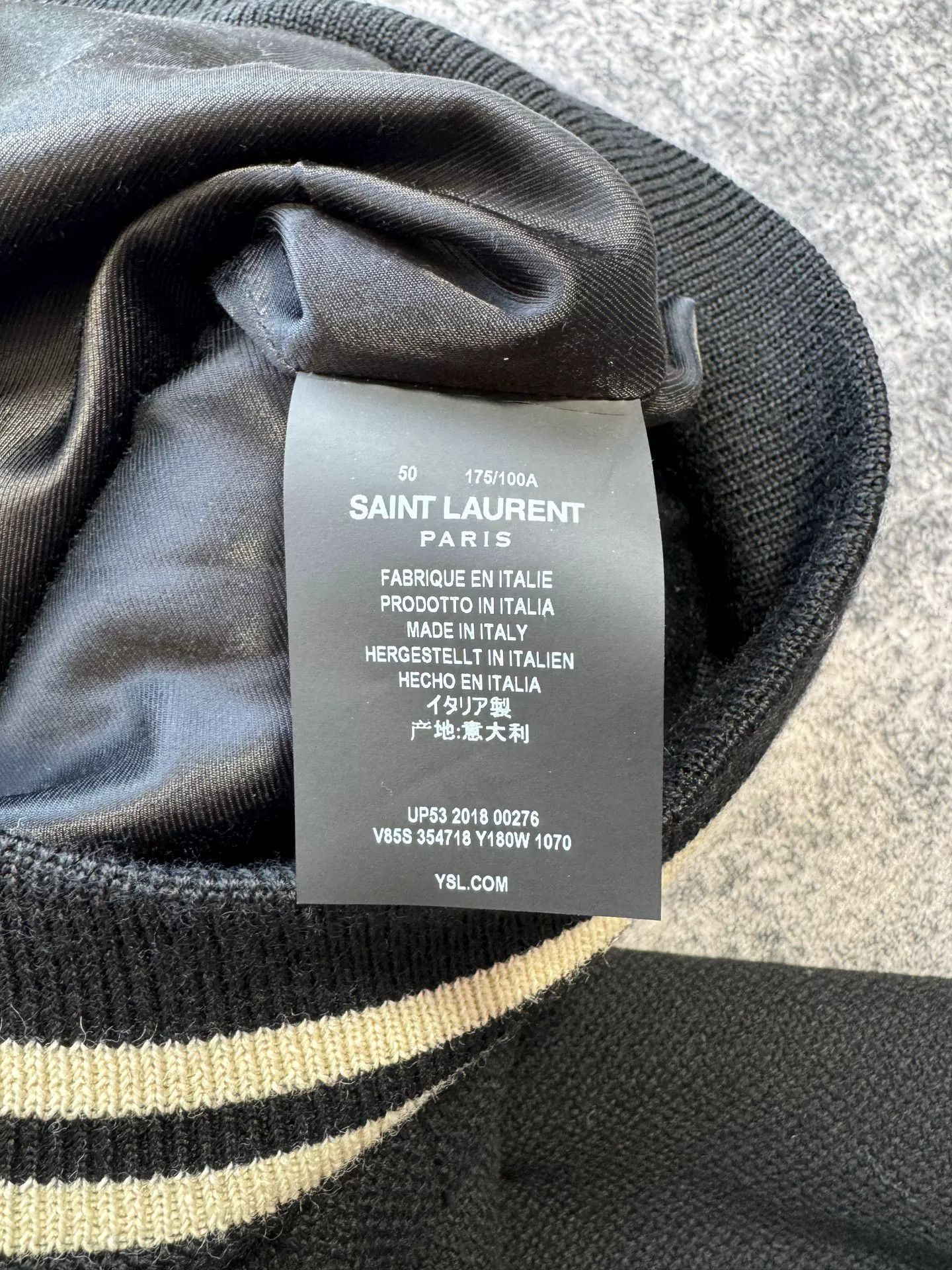 Saint Laurent Paris Saint Laurent Black White Leather Sleeve Jacket Size US M / EU 48-50 / 2 - 4 Thumbnail