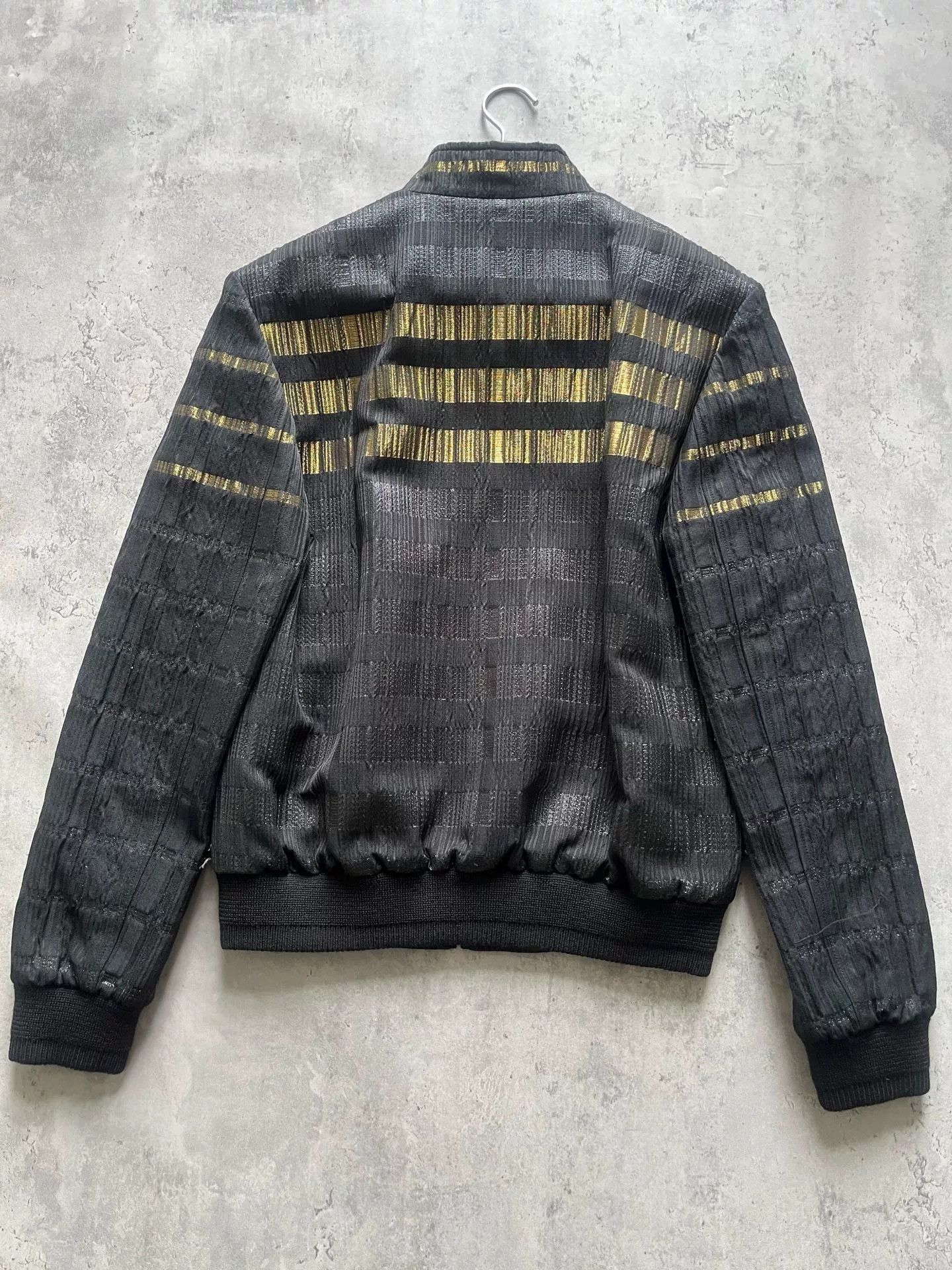 Saint Laurent Paris Saint Laurent Black Gold Baseball Jacket Size US S / EU 44-46 / 1 - 5 Thumbnail