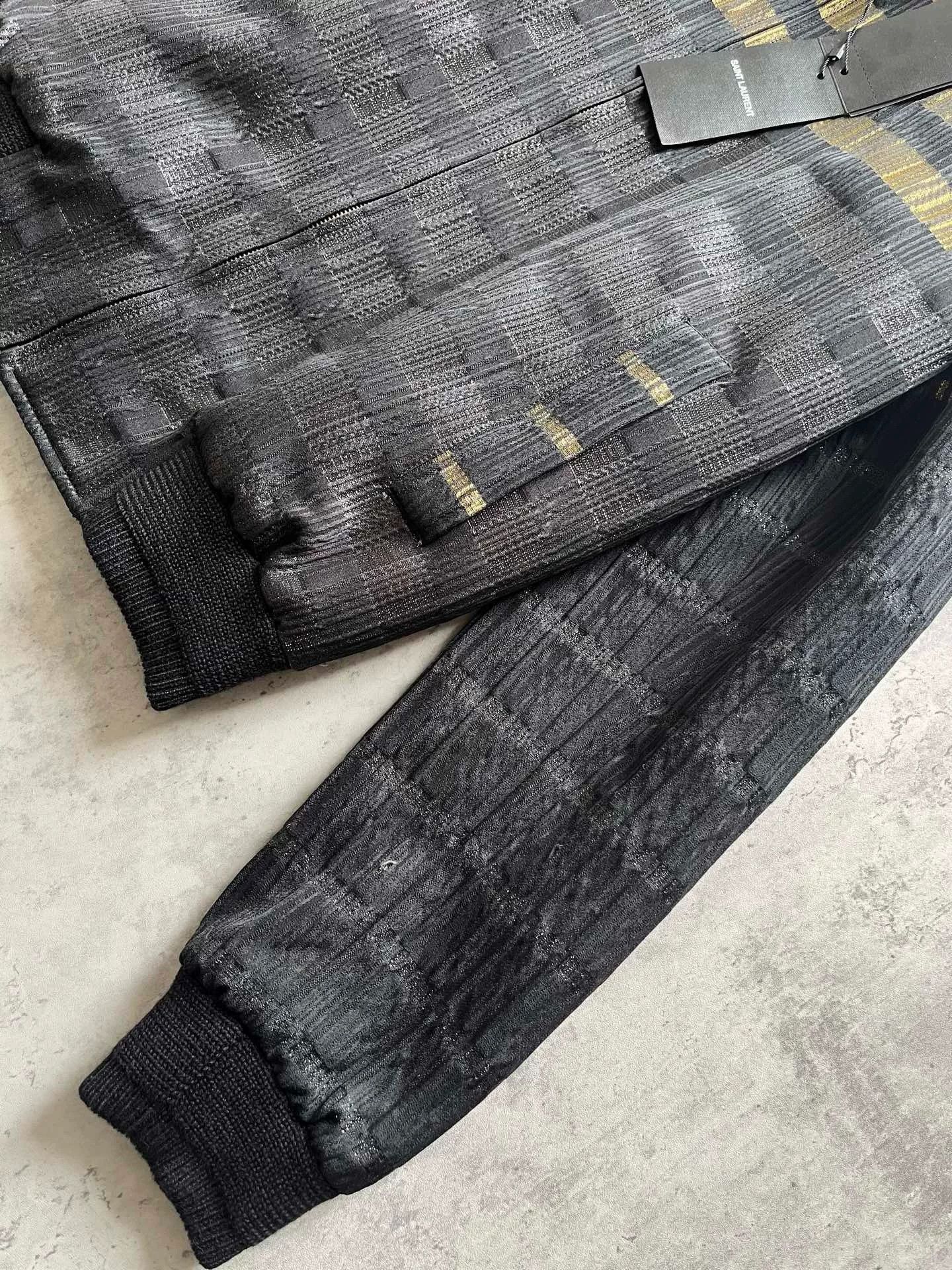 Saint Laurent Paris Saint Laurent Black Gold Baseball Jacket Size US S / EU 44-46 / 1 - 3 Thumbnail
