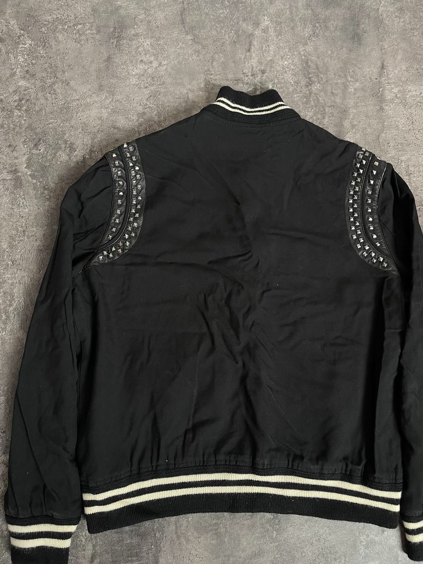 Saint Laurent Paris Saint Laurent Studded Varsity Bomber Jacket Size US L / EU 52-54 / 3 - 6 Thumbnail