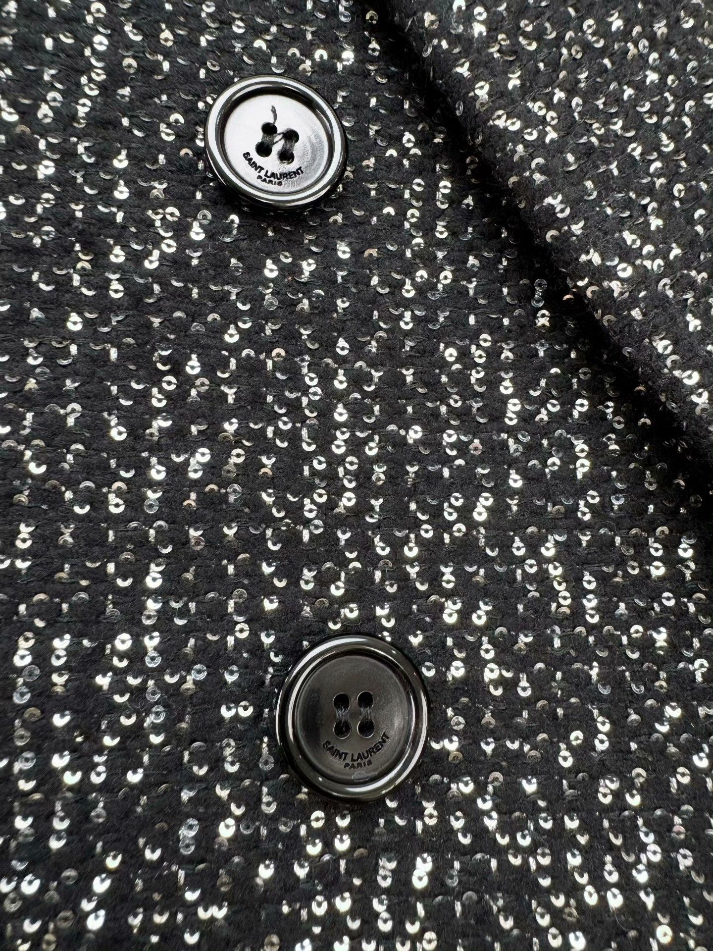 Saint Laurent Paris Saint Laurent Sequin-Embellished Blazer Size S / US 4 / IT 40 - 5 Thumbnail