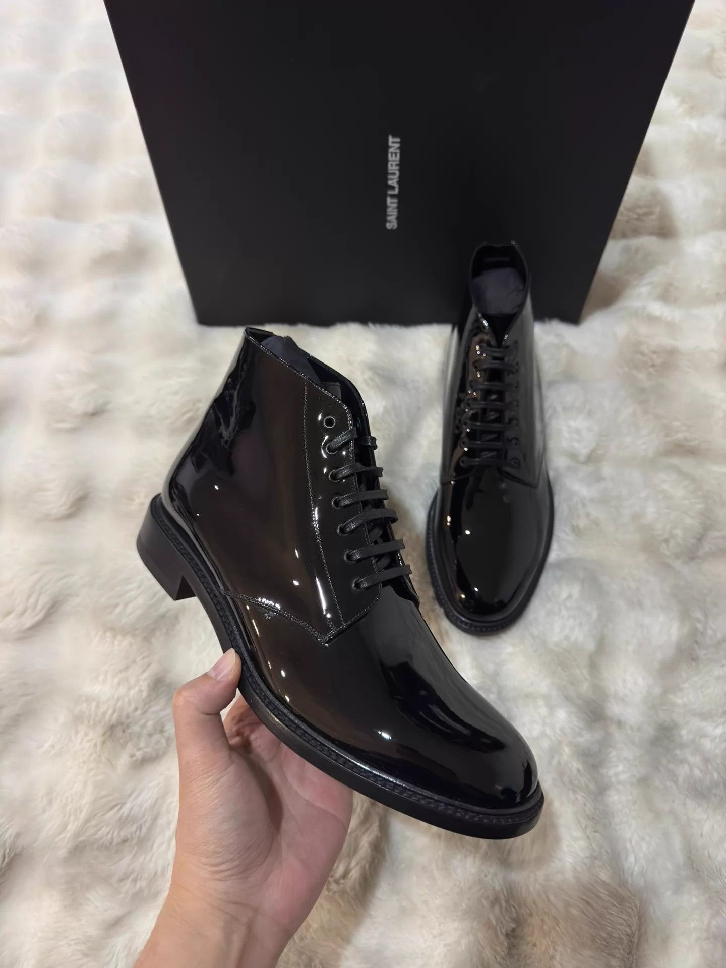 Saint Laurent Paris Black Ankle Boots Size 8.5 Size US 8.5 / EU 41-42 - 3 Thumbnail