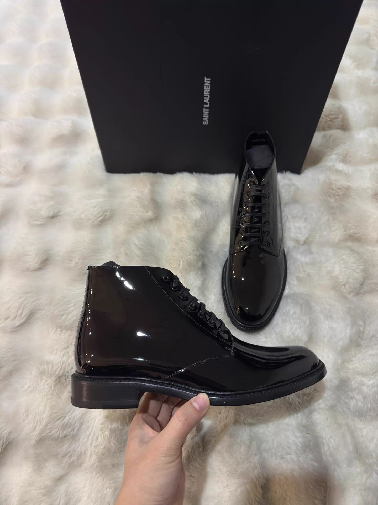 Saint Laurent Paris Black Ankle Boots Size 8.5 Size US 8.5 / EU 41-42 - 2 Thumbnail