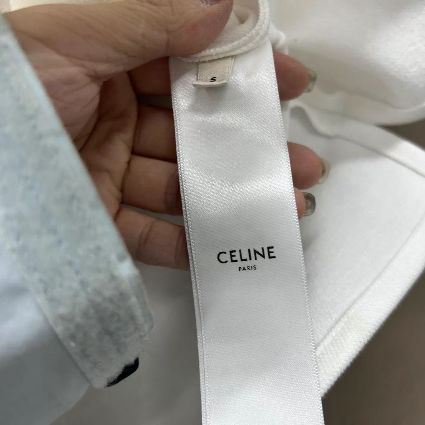 Celine White Short Sleeve Button-Up Shirt with Chest Pocket Size US S / EU 44-46 / 1 - 4 Thumbnail