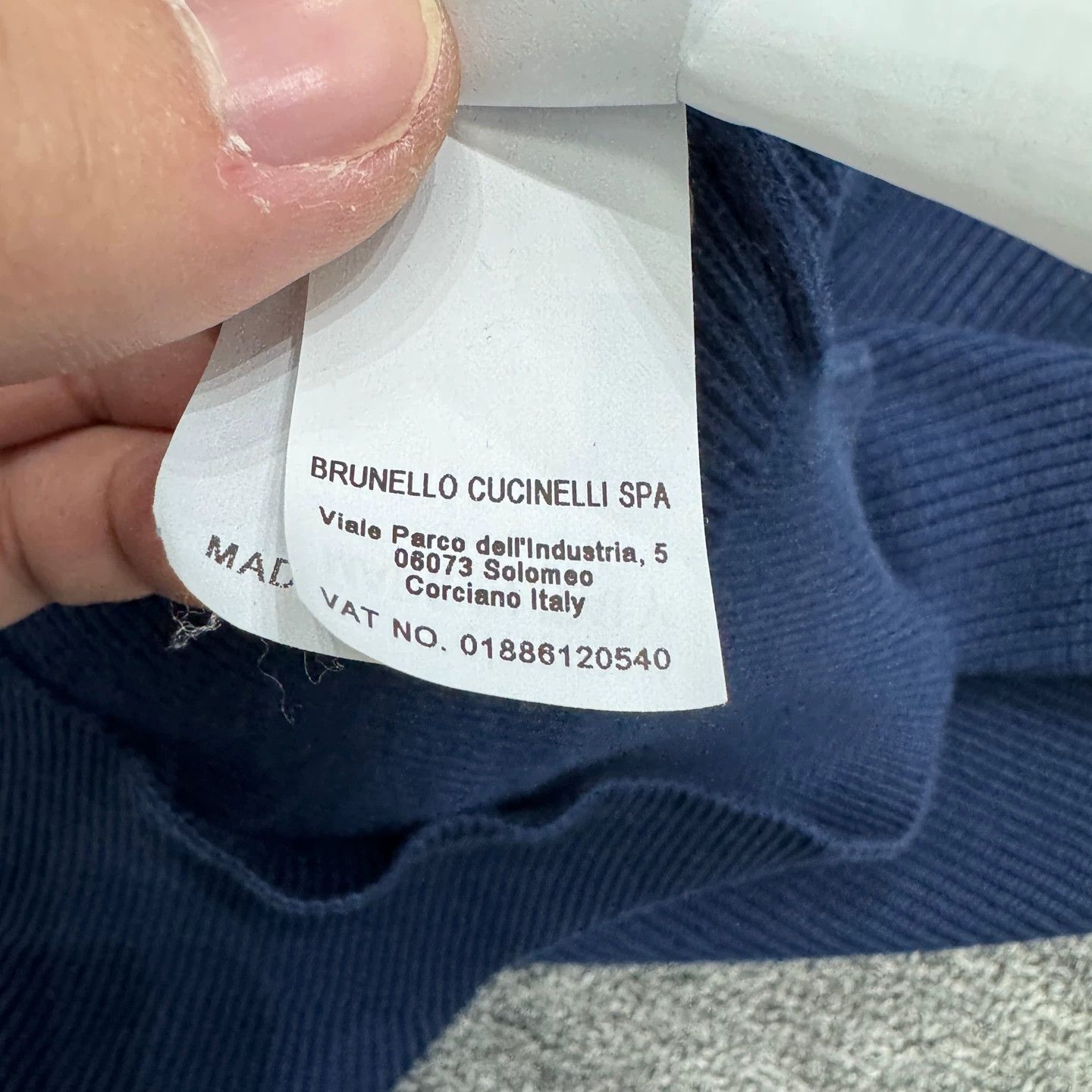 Brunello Cucinelli Blue Ribbed Hoodie with Drawstring Size US XL / EU 56 / 4 - 4 Thumbnail