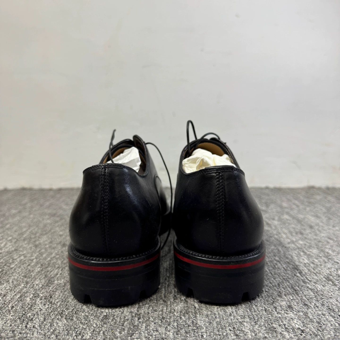 Christian Louboutin Black & Red Toe Lace-Up Formal Shoes Size US 7 / EU 40 - 3 Thumbnail