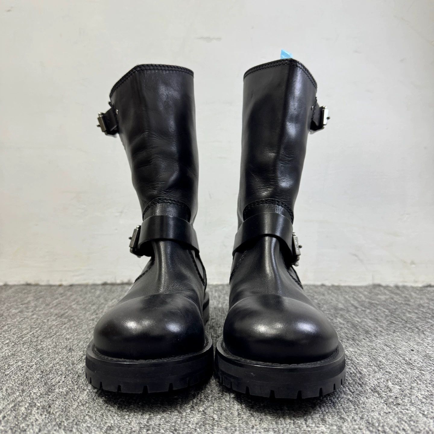 Jimmy Choo Black Leather Buckle Boots Size 7.5 Size US 7.5 / EU 40-41 - 2 Thumbnail