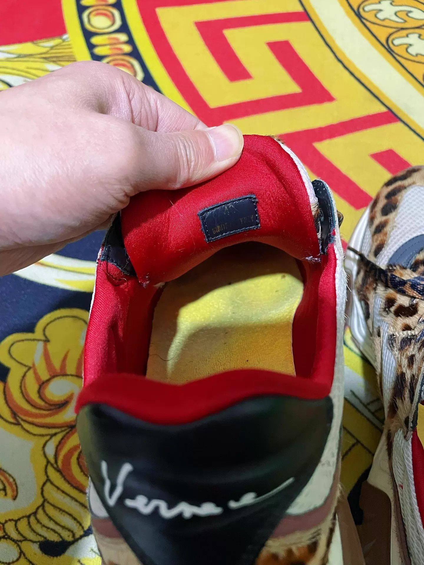 Versace Leopard Print Multi Color Low Top Sneakers Size US 9 / EU 42 - 7 Thumbnail