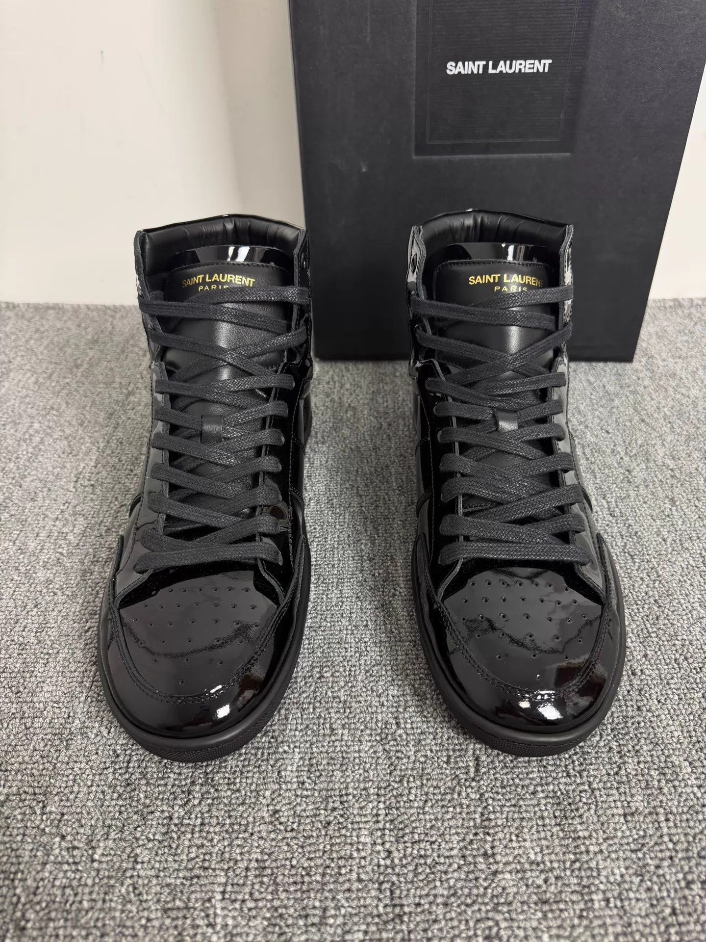 Yves Saint Laurent Black High-Top Sneakers Size 10 Size US 10 / EU 43 - 2 Thumbnail