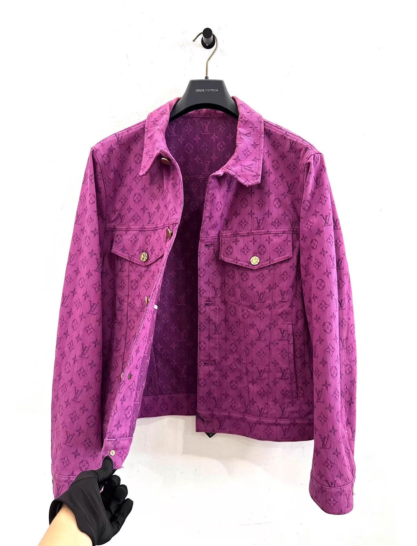 Louis Vuitton Purple Denim Jacket with Pattern - Size L Size US L / EU 52-54 / 3 - 4 Thumbnail