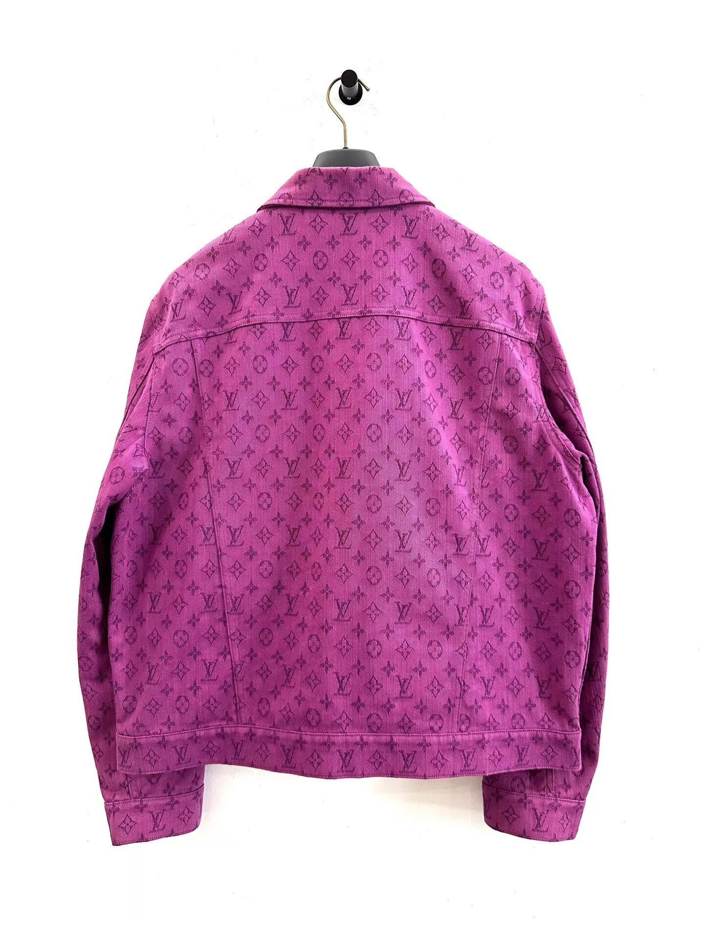 Louis Vuitton Purple Denim Jacket with Pattern - Size L Size US L / EU 52-54 / 3 - 3 Thumbnail