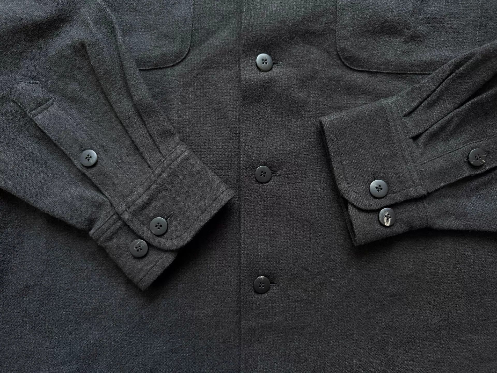 Visvim Black Button-Up Shirt with Chest Pockets Size M Size US M / EU 48-50 / 2 - 7 Thumbnail