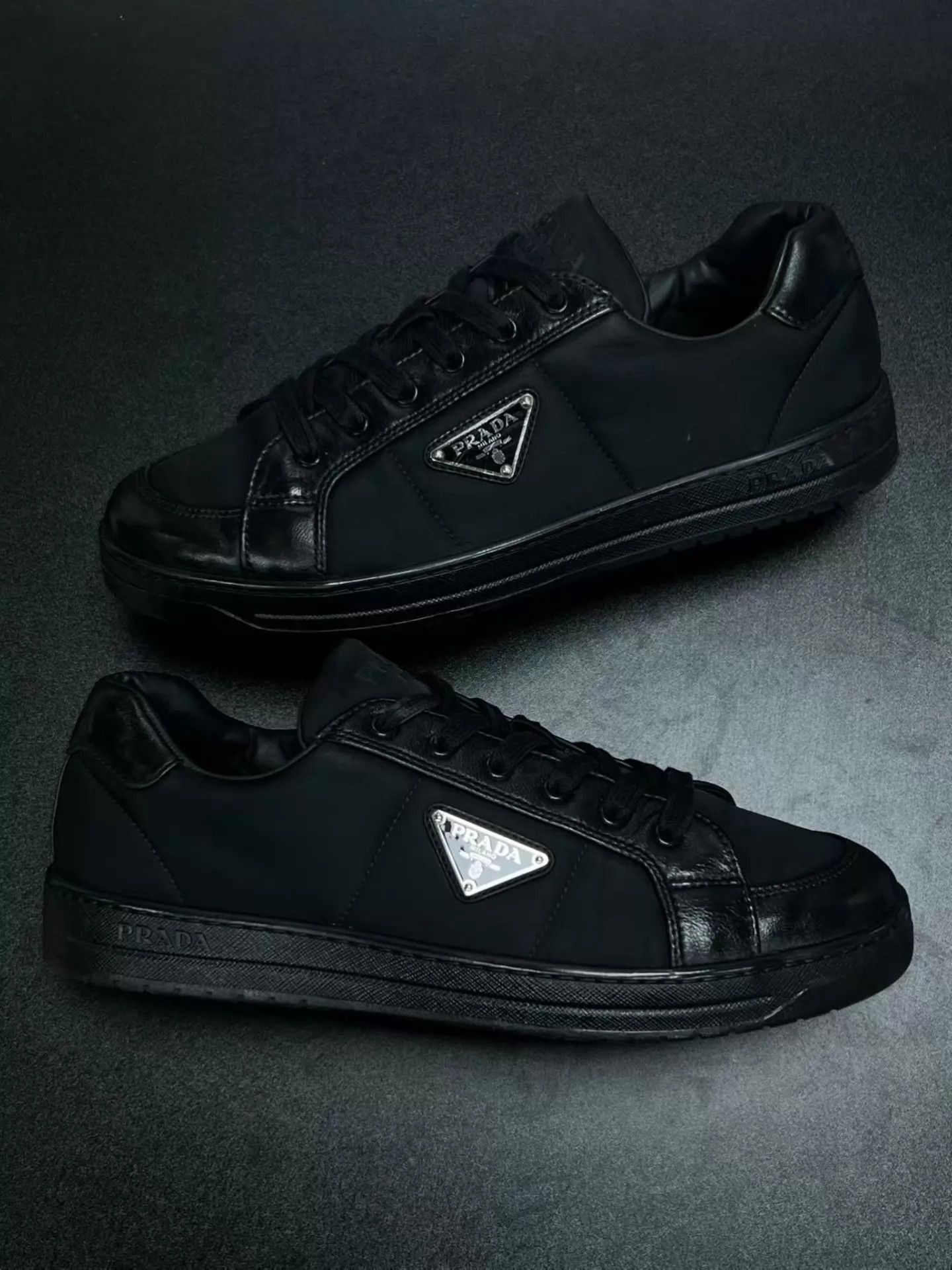 Prada Black Low-Top Sneakers Size 8.5 Size US 8.5 / EU 41-42 - 6 Thumbnail