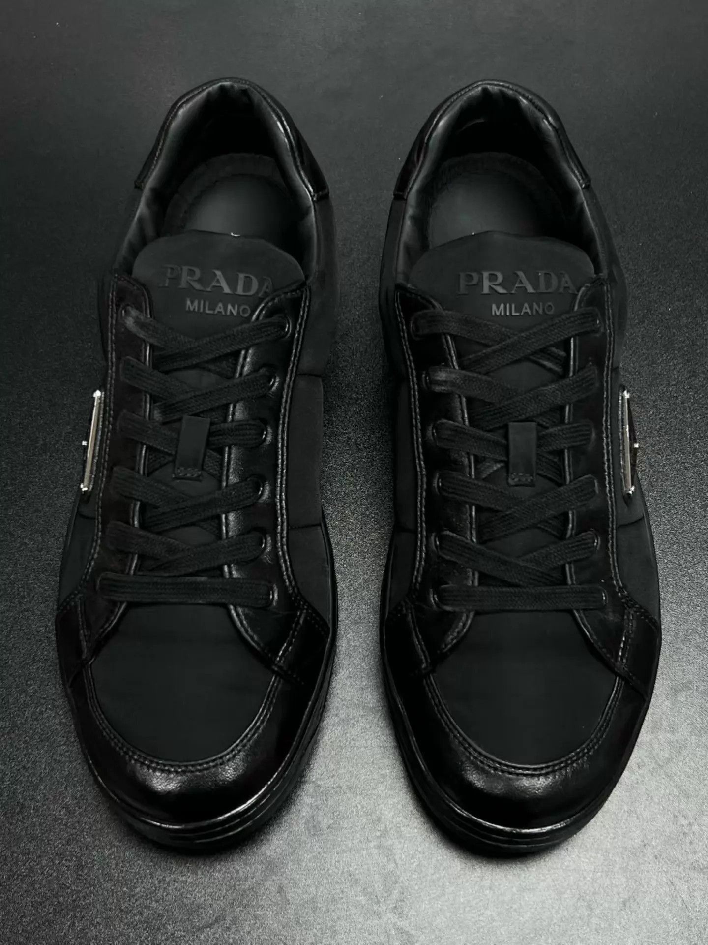 Prada Black Low-Top Sneakers Size 8.5 Size US 8.5 / EU 41-42 - 3 Thumbnail