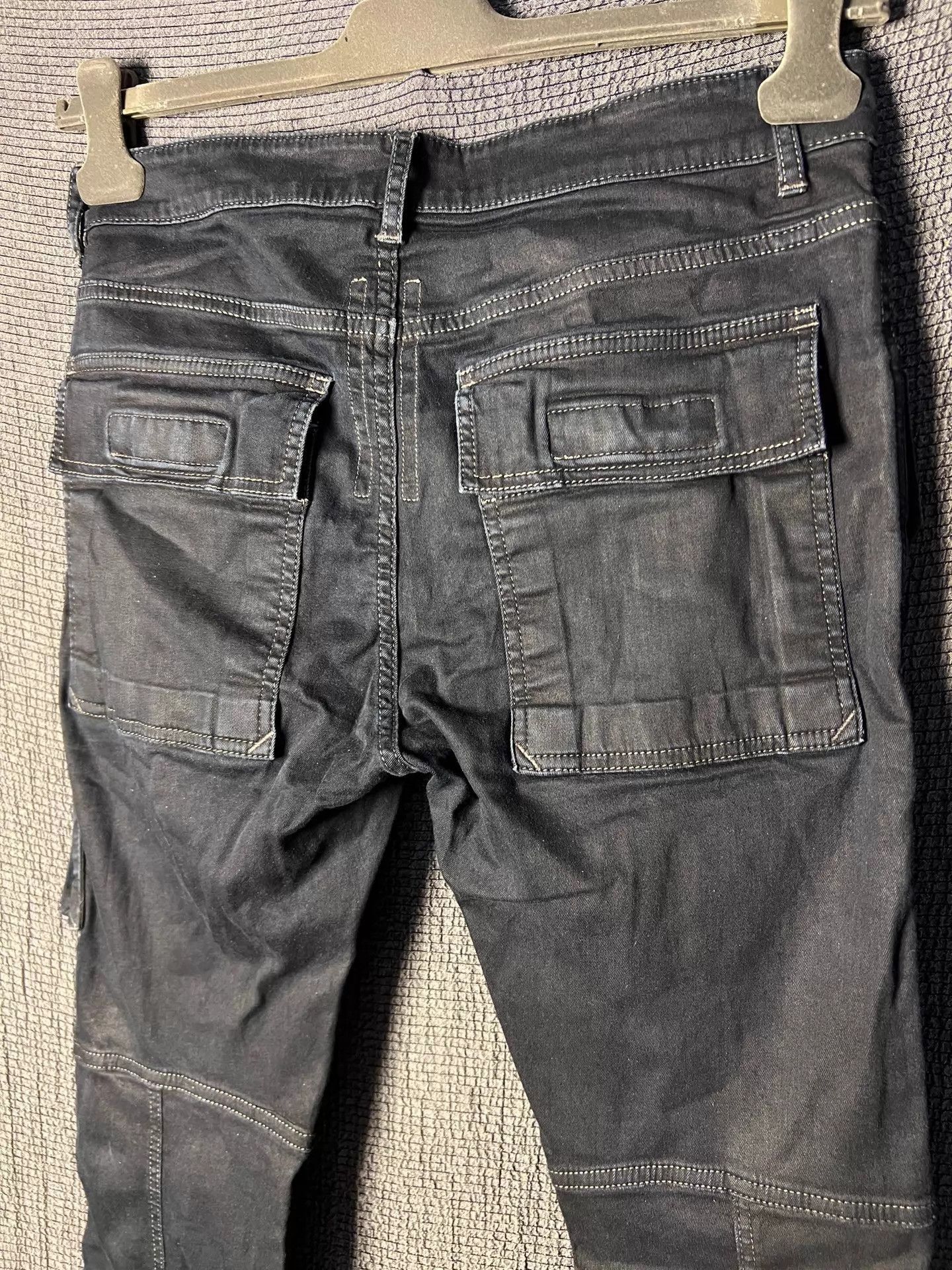 Rick Owens Black Cargo-Style Denim Pants with Utility Pockets Size US 30 / EU 46 - 5 Thumbnail
