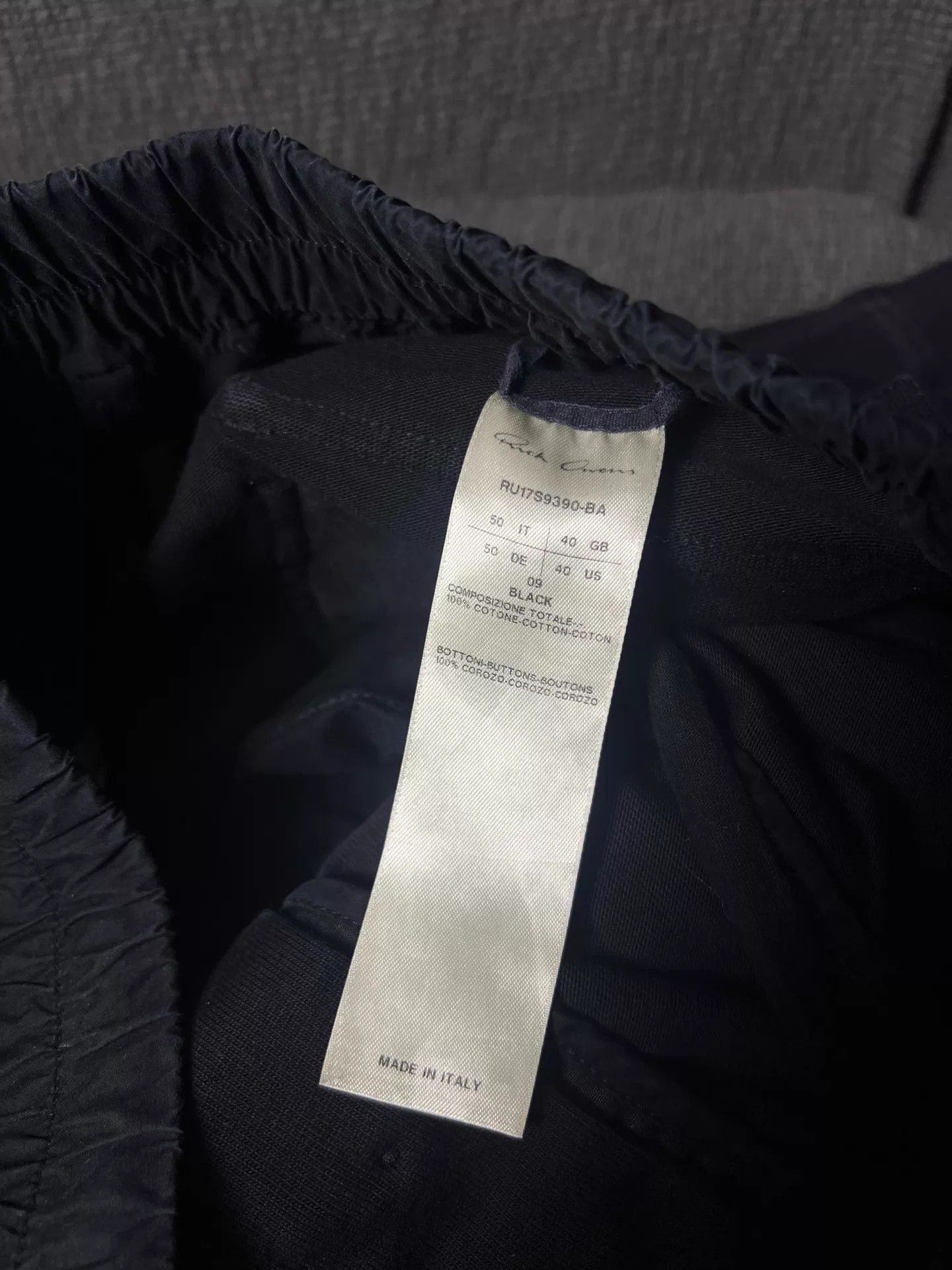 Rick Owens Black Cargo Pants with Drawstring and Zip Pockets Size 34 Size US 34 / EU 50 - 7 Thumbnail