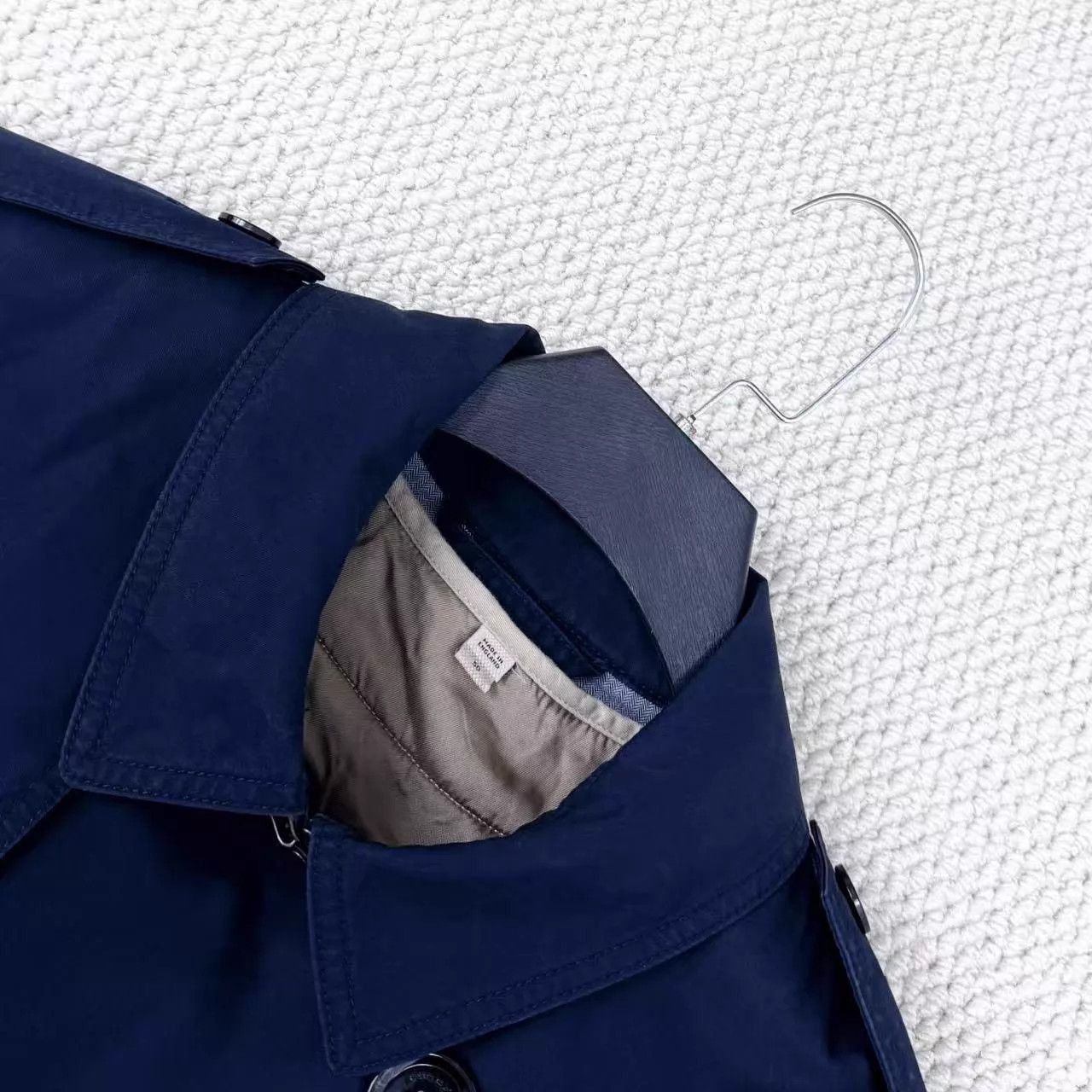 Burberry Blue Double-Breasted Long Trench Coat Size M Size US M / EU 48-50 / 2 - 3 Thumbnail