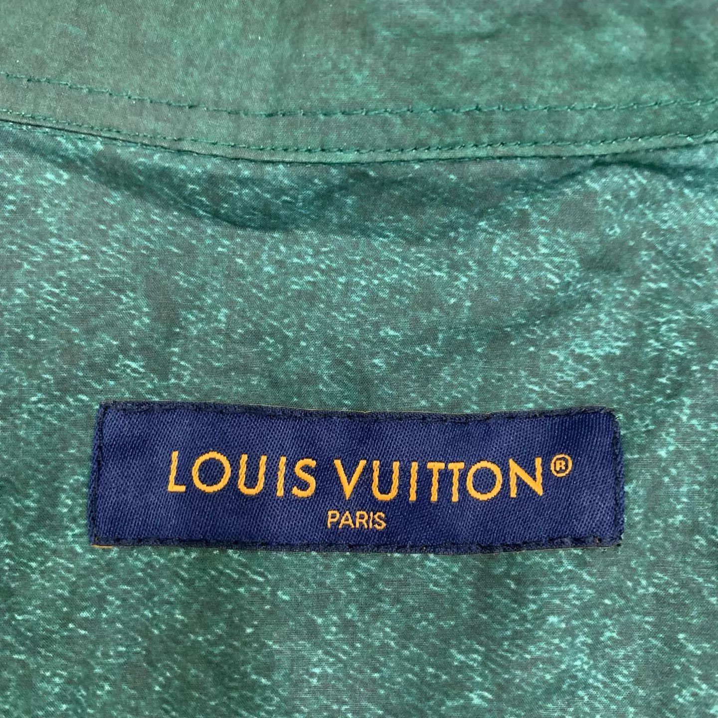 Louis Vuitton Green Tie-Dye Print Button-Up Shirt Size US L / EU 52-54 / 3 - 5 Thumbnail