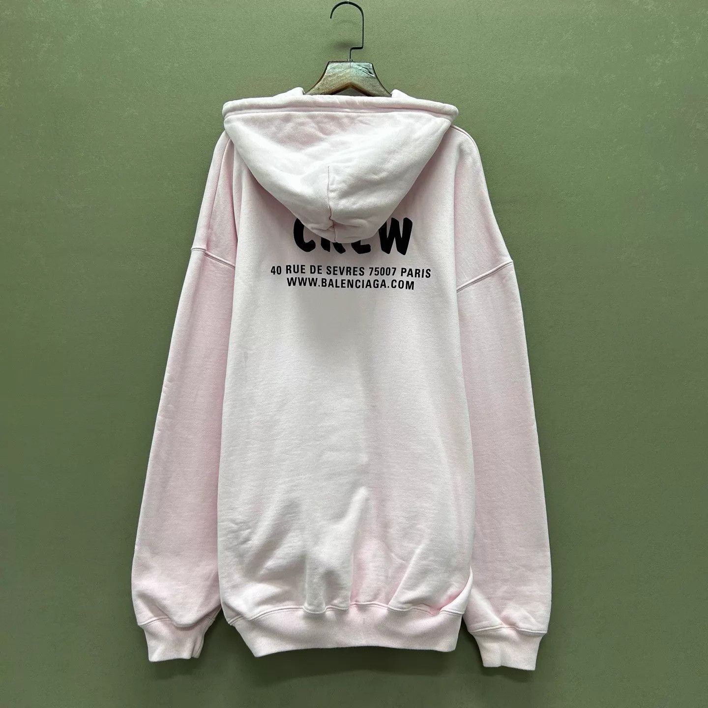 Balenciaga Pink Oversized Hoodie with Front Pocket Size US XS / EU 42 / 0 - 2 Thumbnail