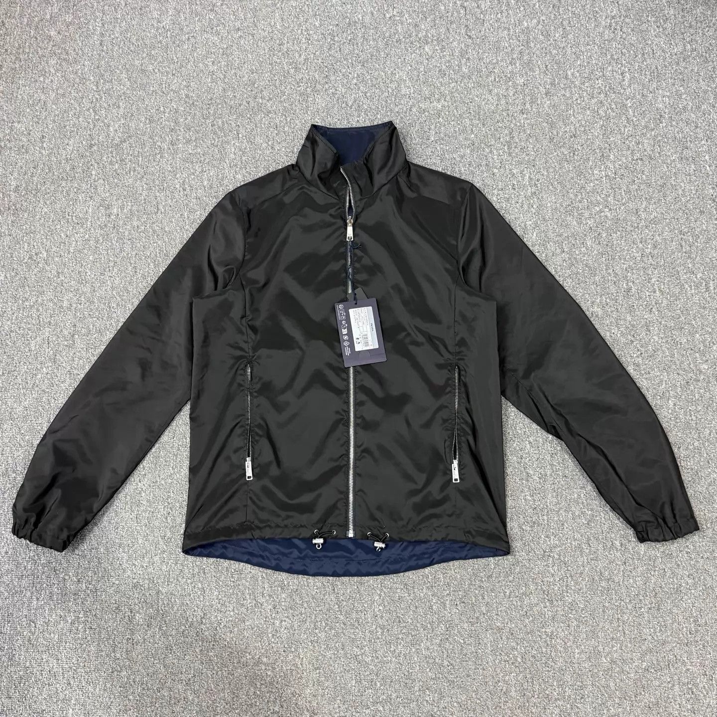 Prada Blue Lightweight Zip-Front Jacket Size M Size US M / EU 48-50 / 2 - 2 Thumbnail