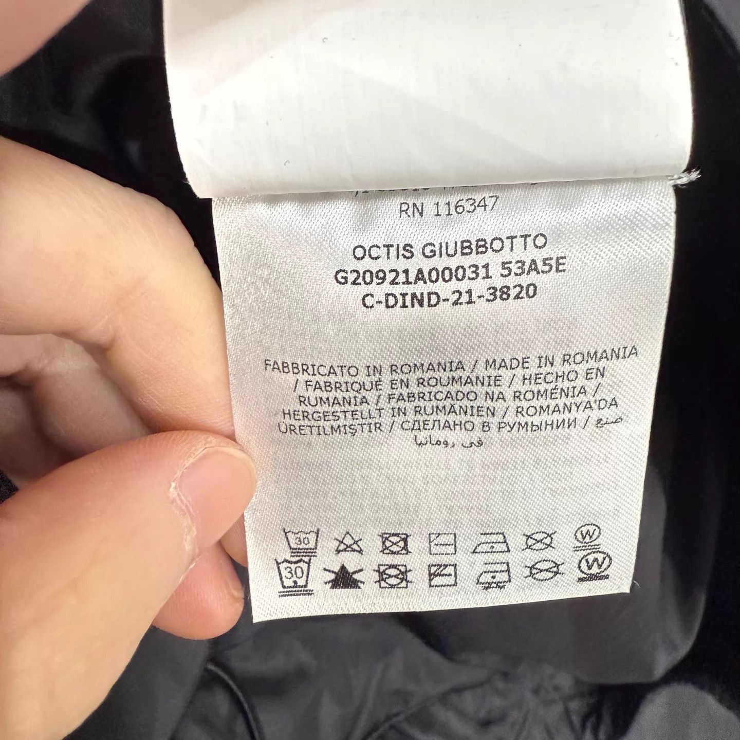 Moncler Black Lightweight Jacket with Graphic Details Size M Size US M / EU 48-50 / 2 - 4 Thumbnail