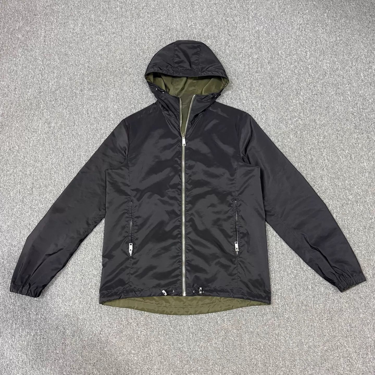 Prada Green Hooded Zip-Up Light Jacket Size US M / EU 48-50 / 2 - 2 Thumbnail