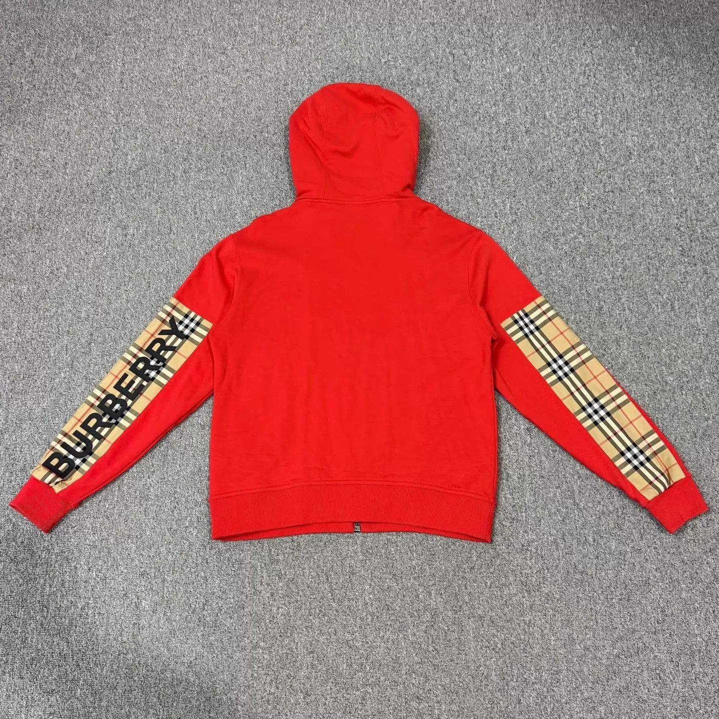 Burberry Red Zip-Up Hoodie with Hood and Pockets - Size S Size US S / EU 44-46 / 1 - 2 Thumbnail