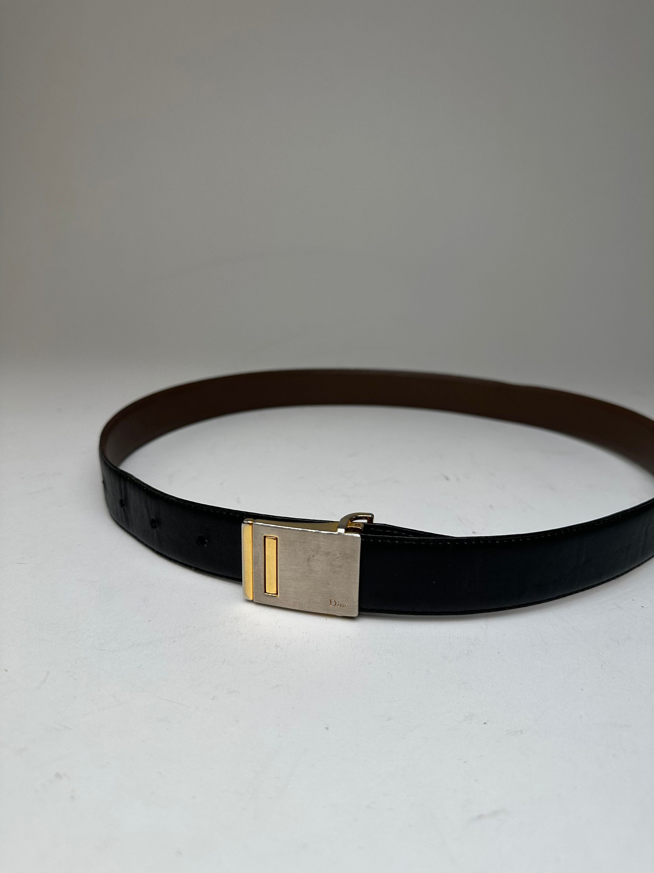 Dior Vintage Leather Belt Black Size ONE SIZE - 6 Thumbnail