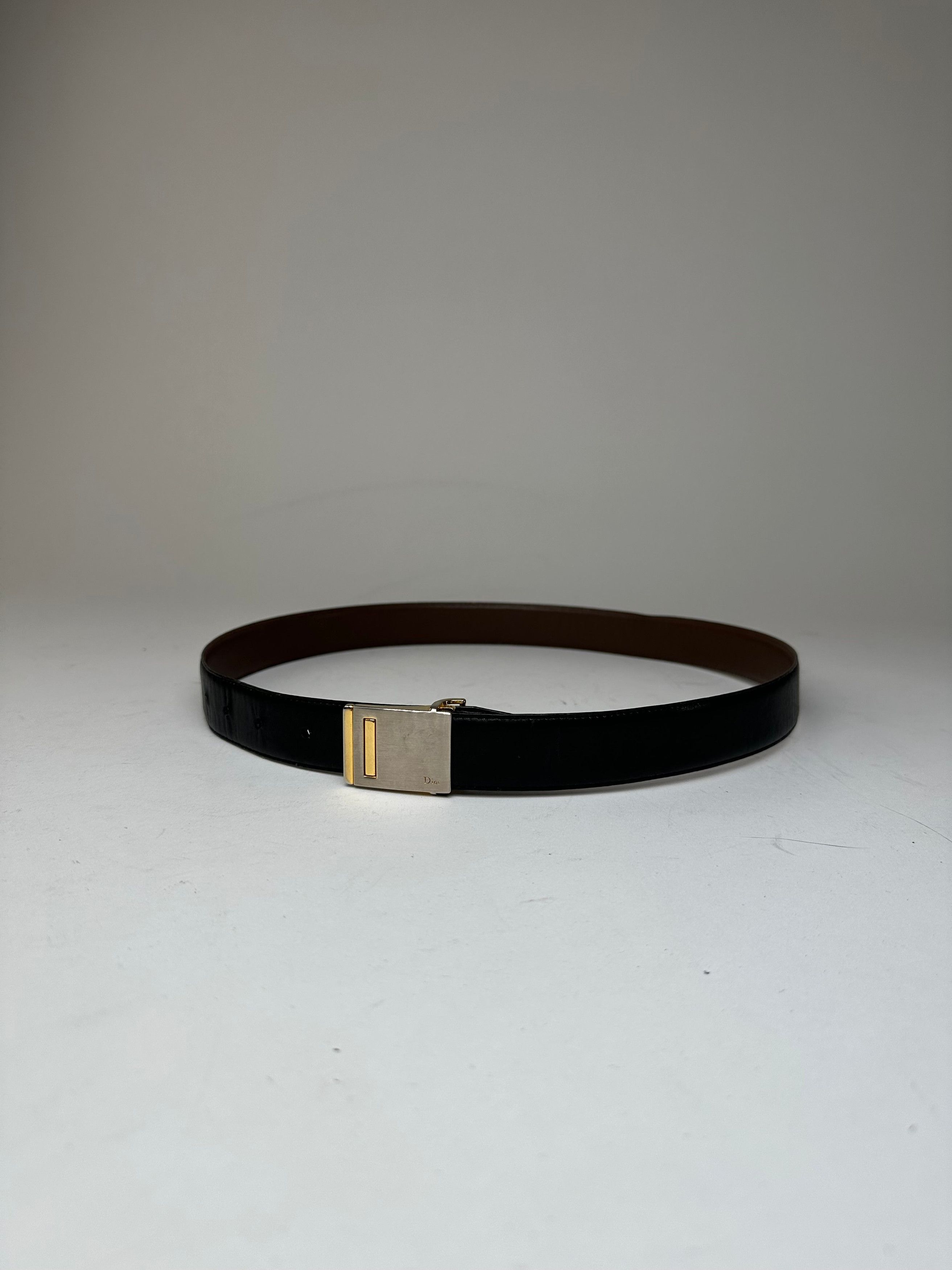 Dior Vintage Leather Belt Black Size ONE SIZE - 9 Thumbnail