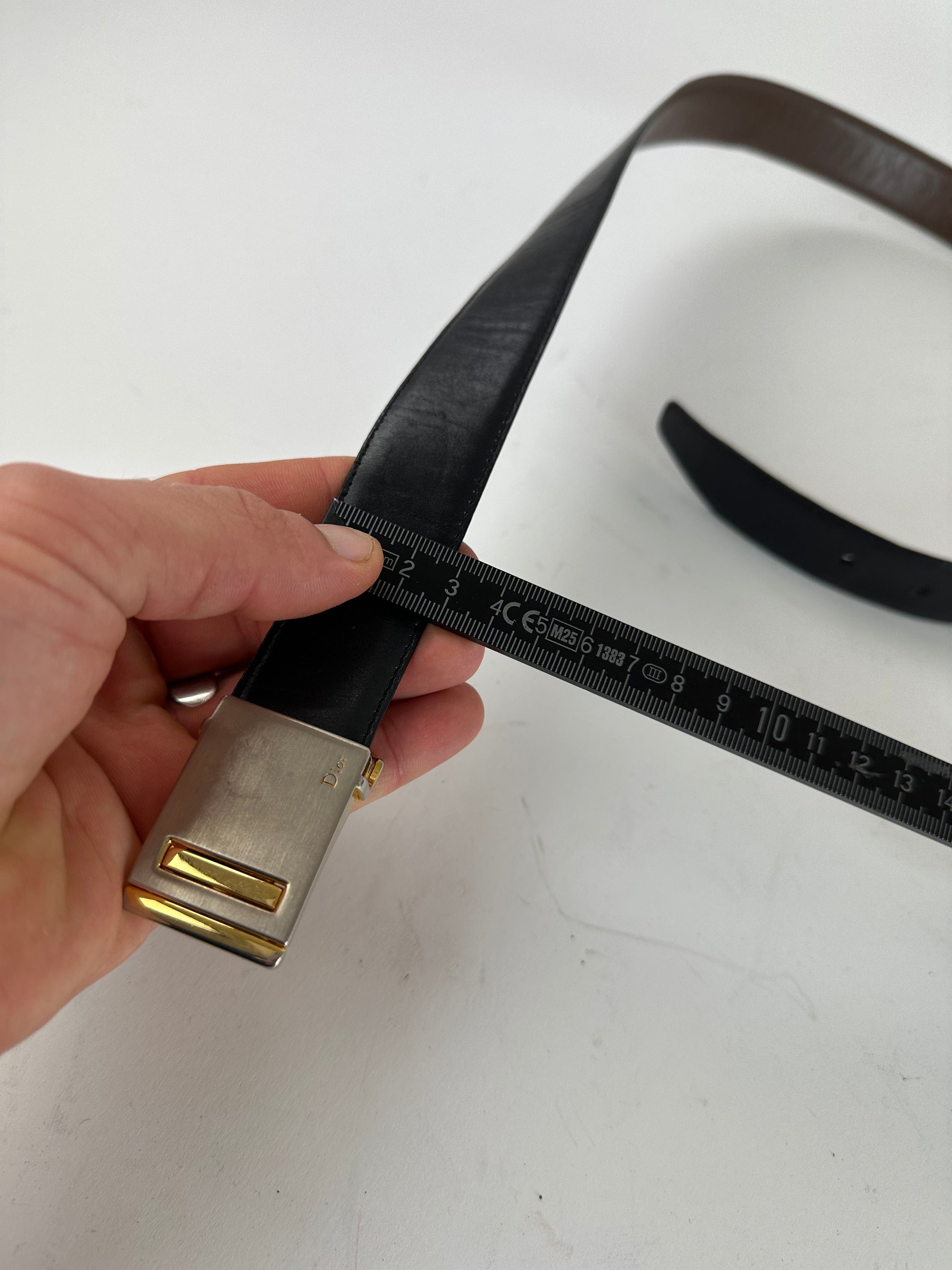 Dior Vintage Leather Belt Black Size ONE SIZE - 8 Thumbnail