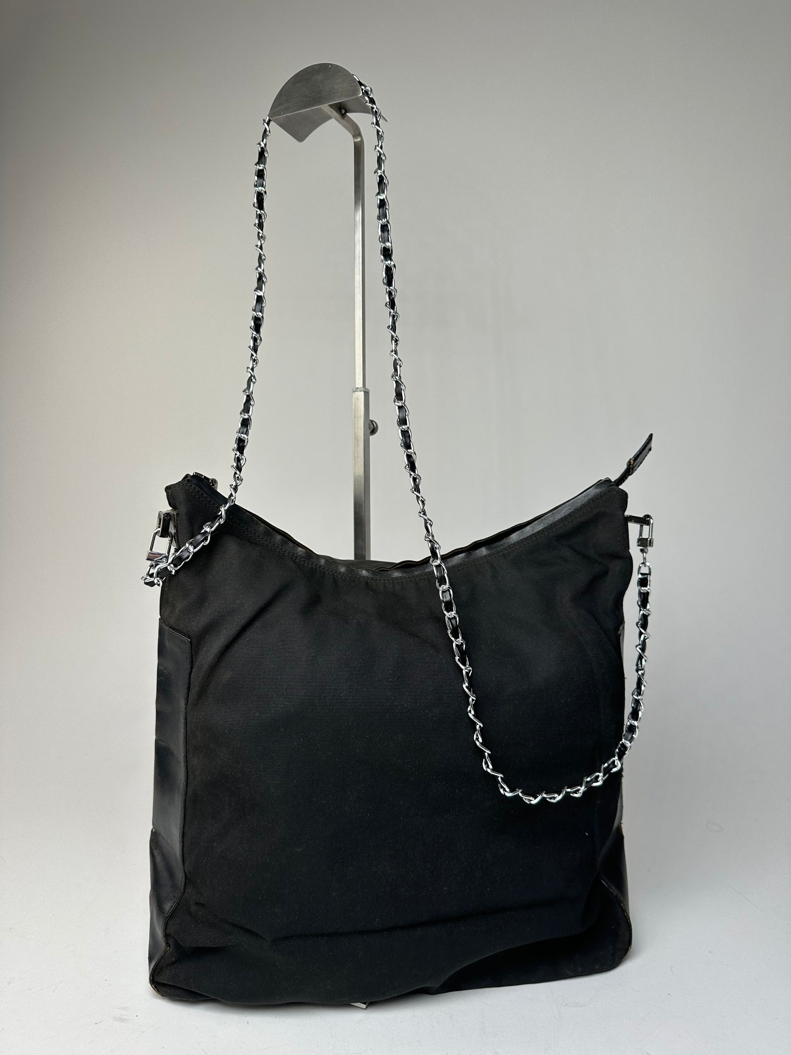 Gucci Vintage Cotton Leather Bag Black Size ONE SIZE - 8 Thumbnail