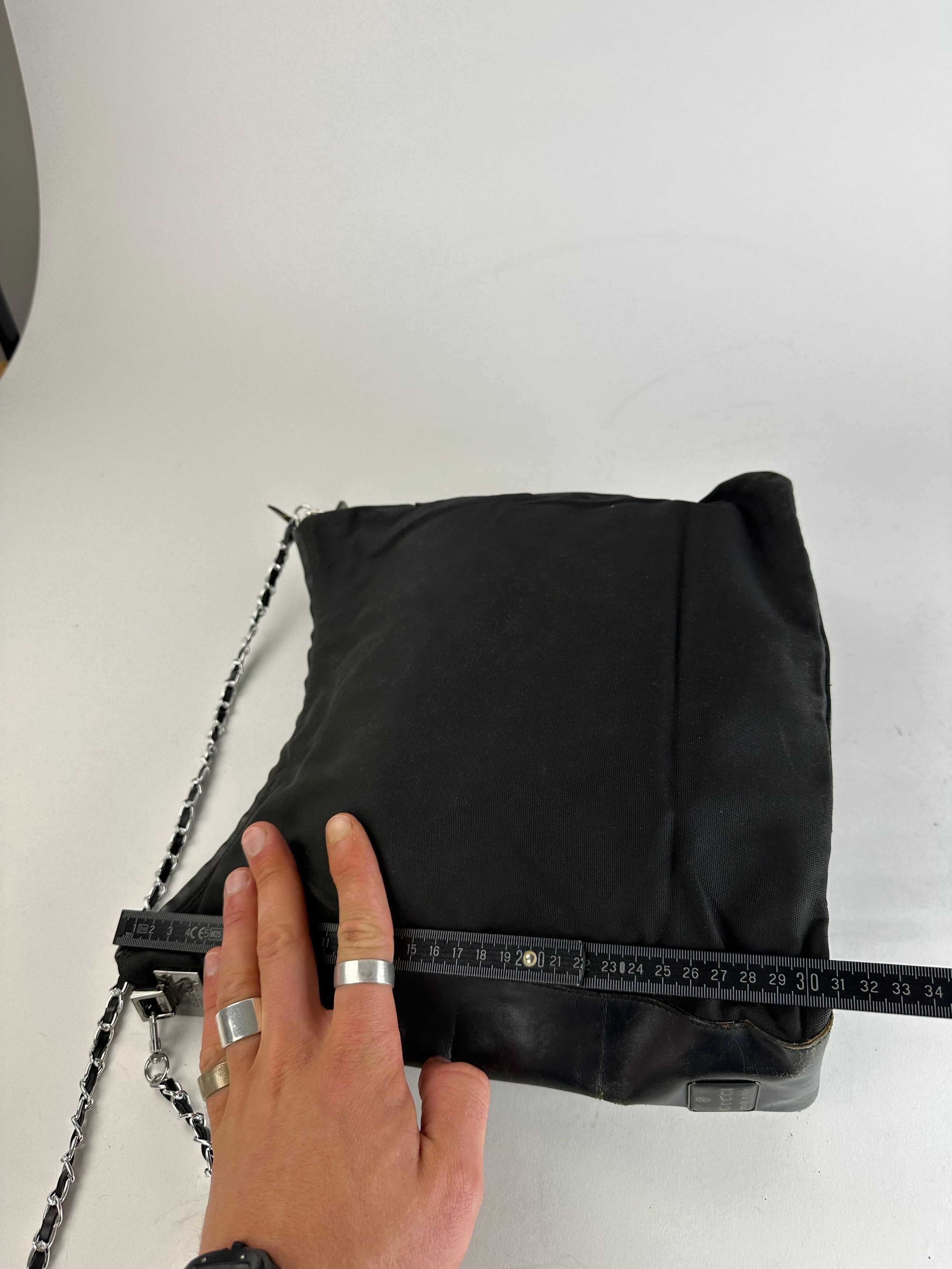 Gucci Vintage Cotton Leather Bag Black Size ONE SIZE - 11 Thumbnail