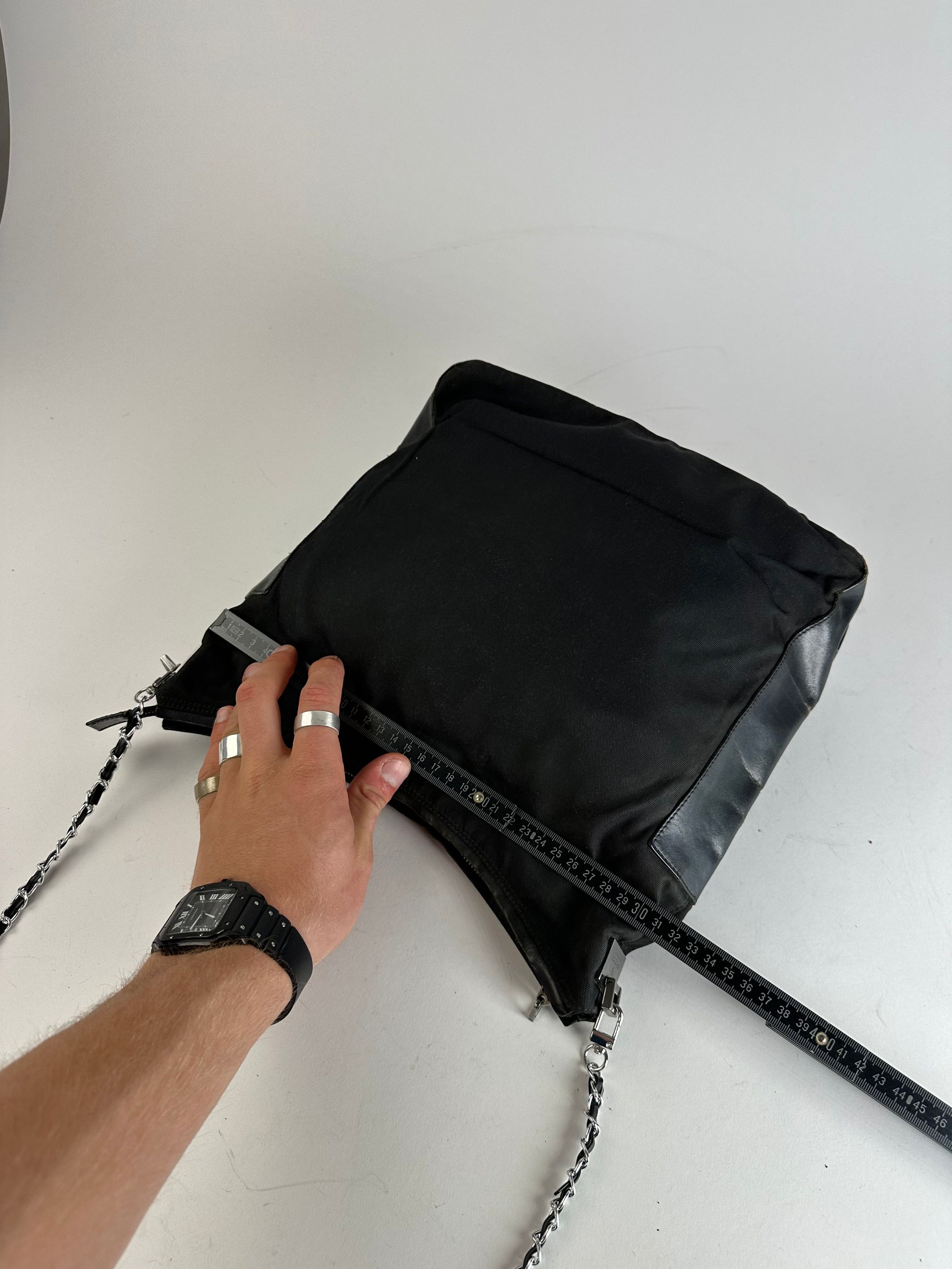 Gucci Vintage Cotton Leather Bag Black Size ONE SIZE - 10 Thumbnail