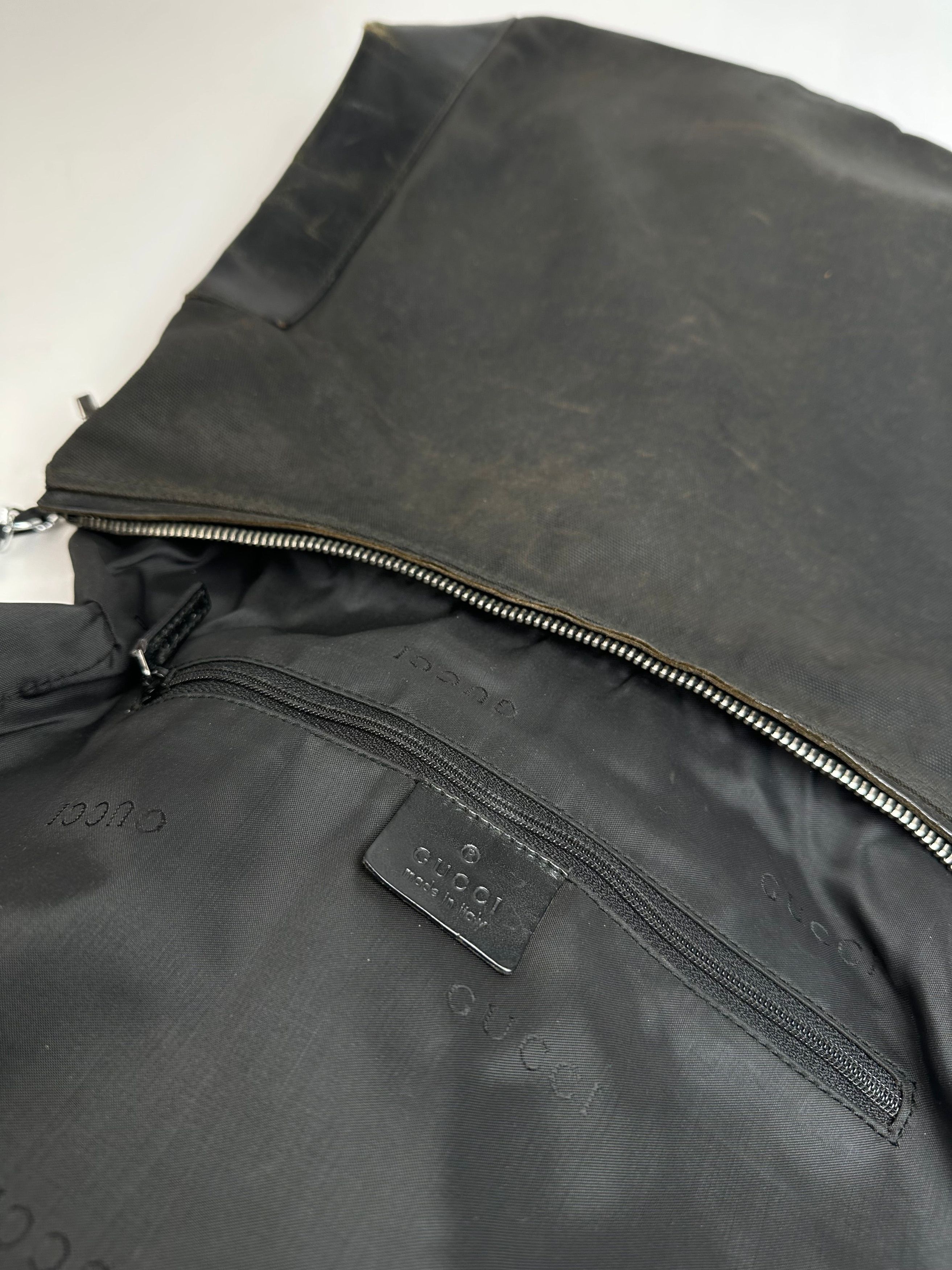 Gucci Vintage Cotton Leather Bag Black Size ONE SIZE - 4 Thumbnail