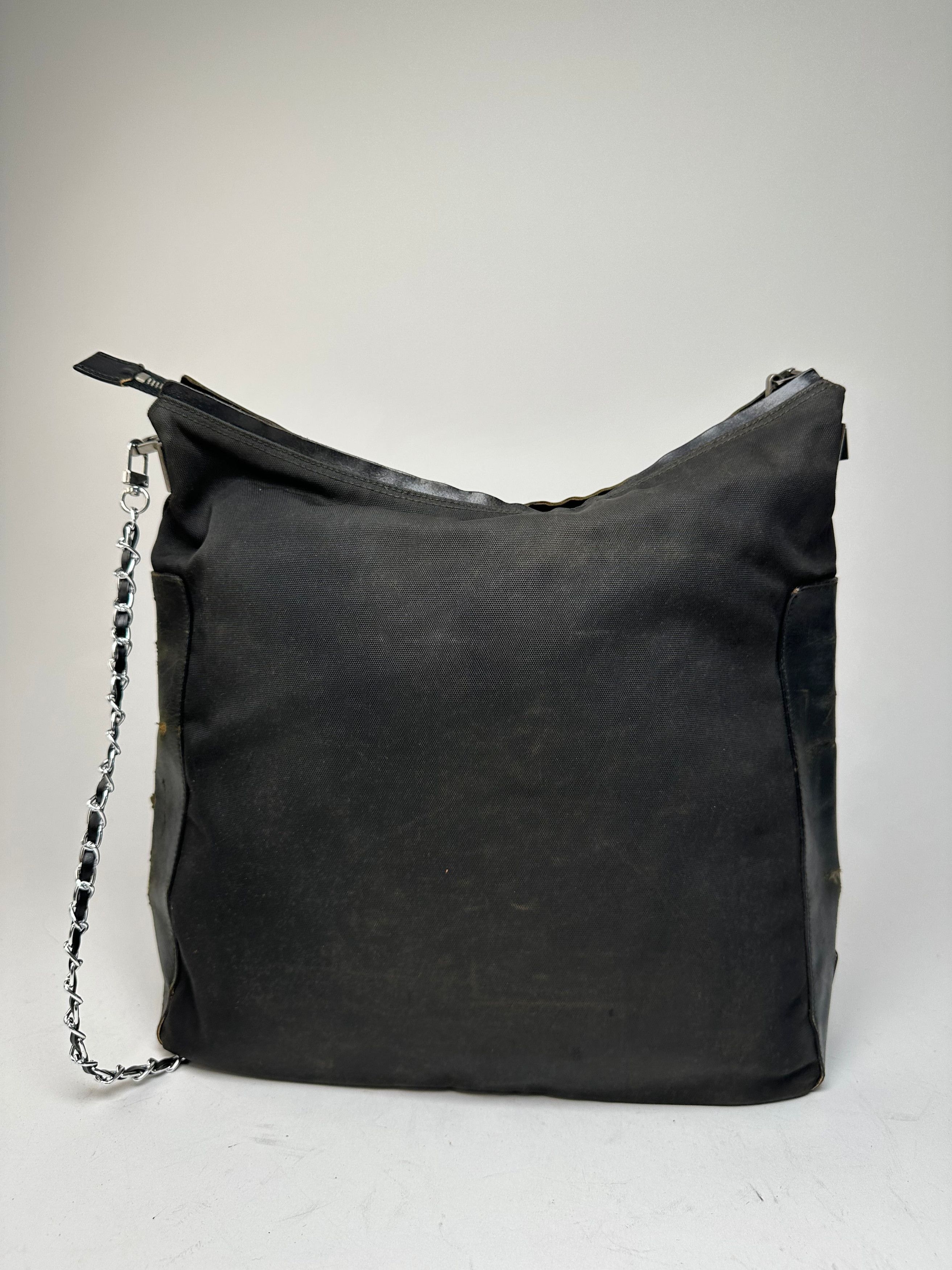 Gucci Vintage Cotton Leather Bag Black Size ONE SIZE - 2 Thumbnail