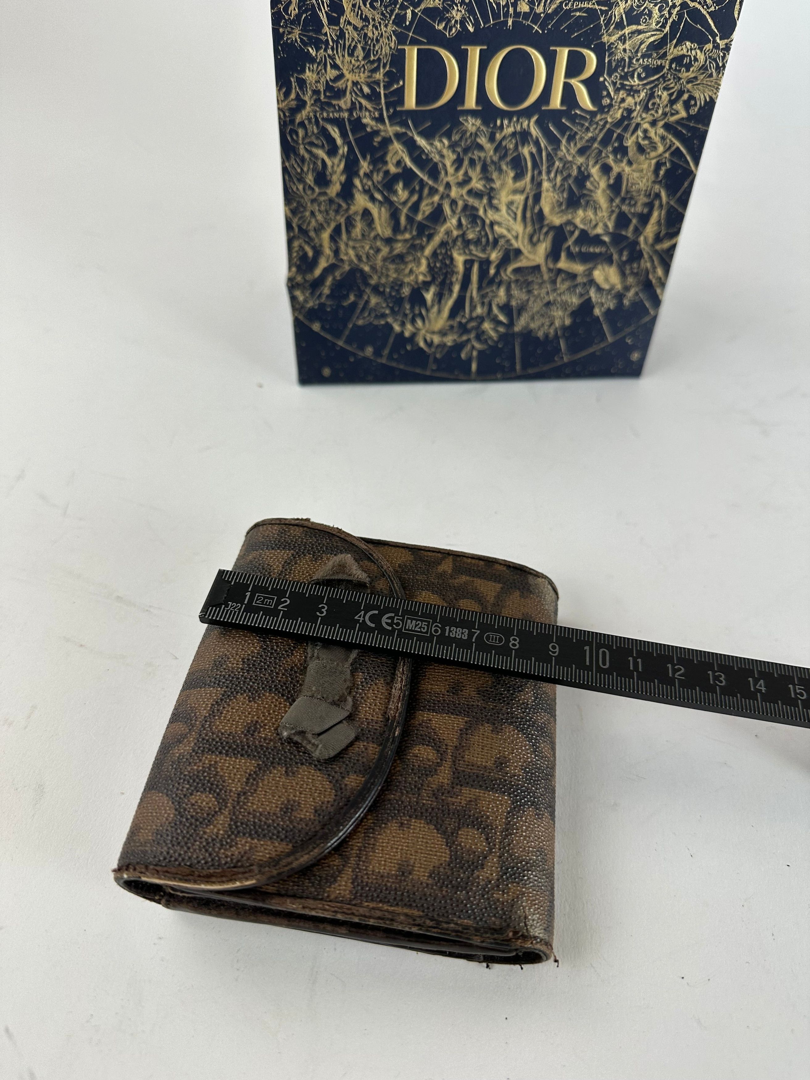 Dior Vintage Oblique Monogram Leather Wallet Brown Size ONE SIZE - 10 Thumbnail