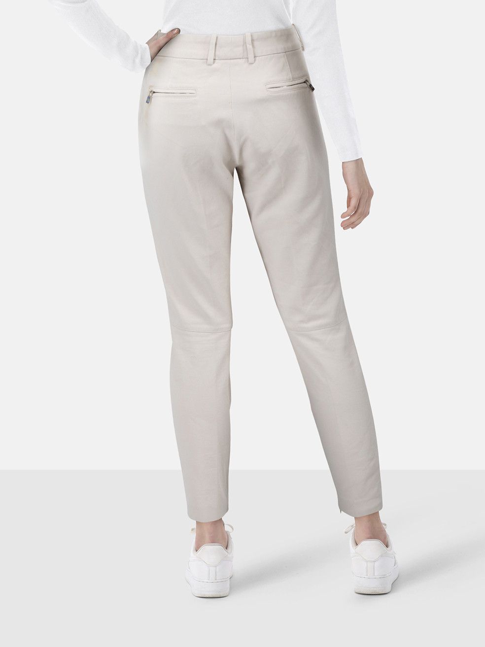 Loro Piana Ecru Mid Rise Slim Trousers Size 30" / US 8 / IT 44 - 2 Thumbnail