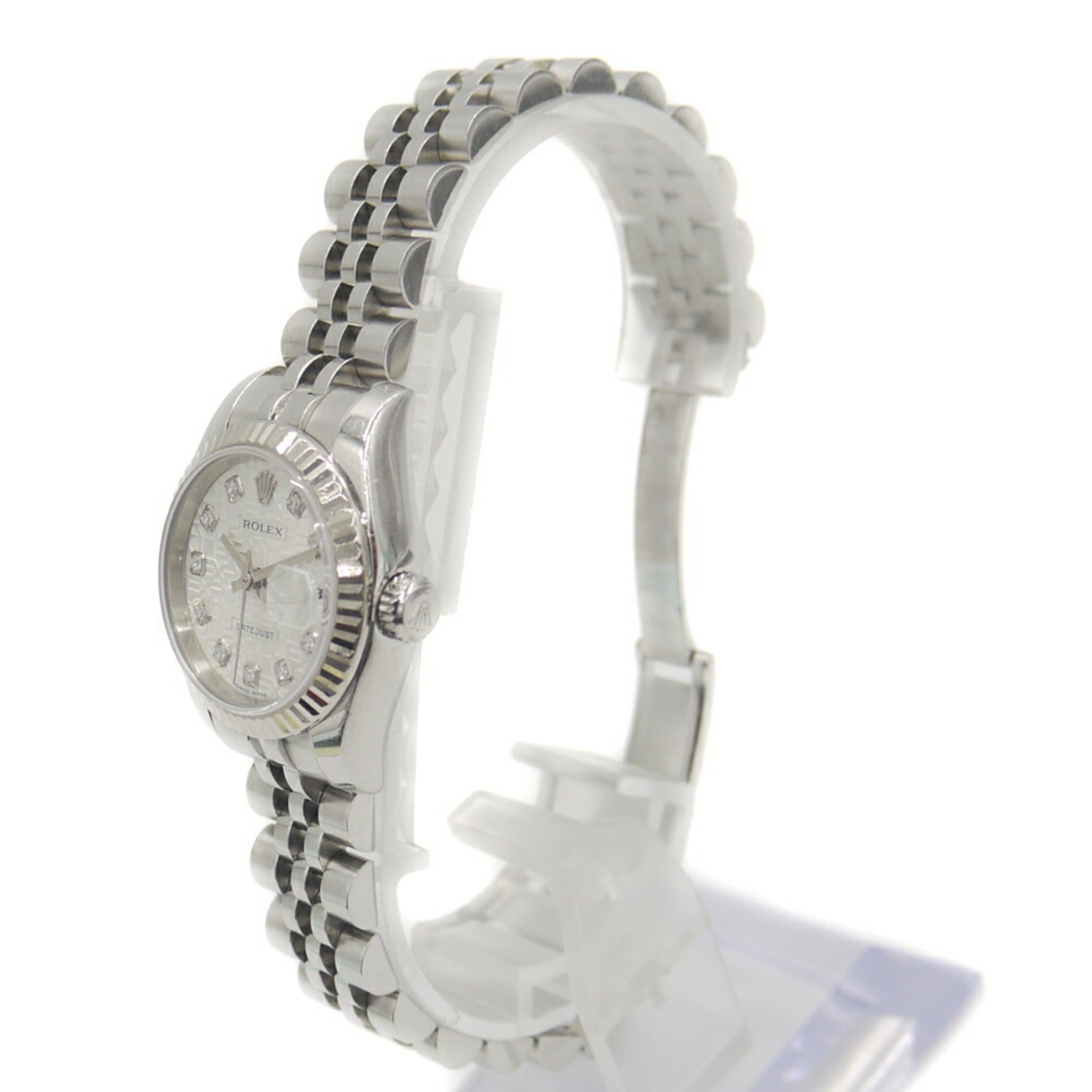 Rolex ROLEX Datejust 179174G (D-serial number), Automatic, 10-diamond setting, Computer dial, Ladies' watch. Size ONE SIZE - 2 Thumbnail