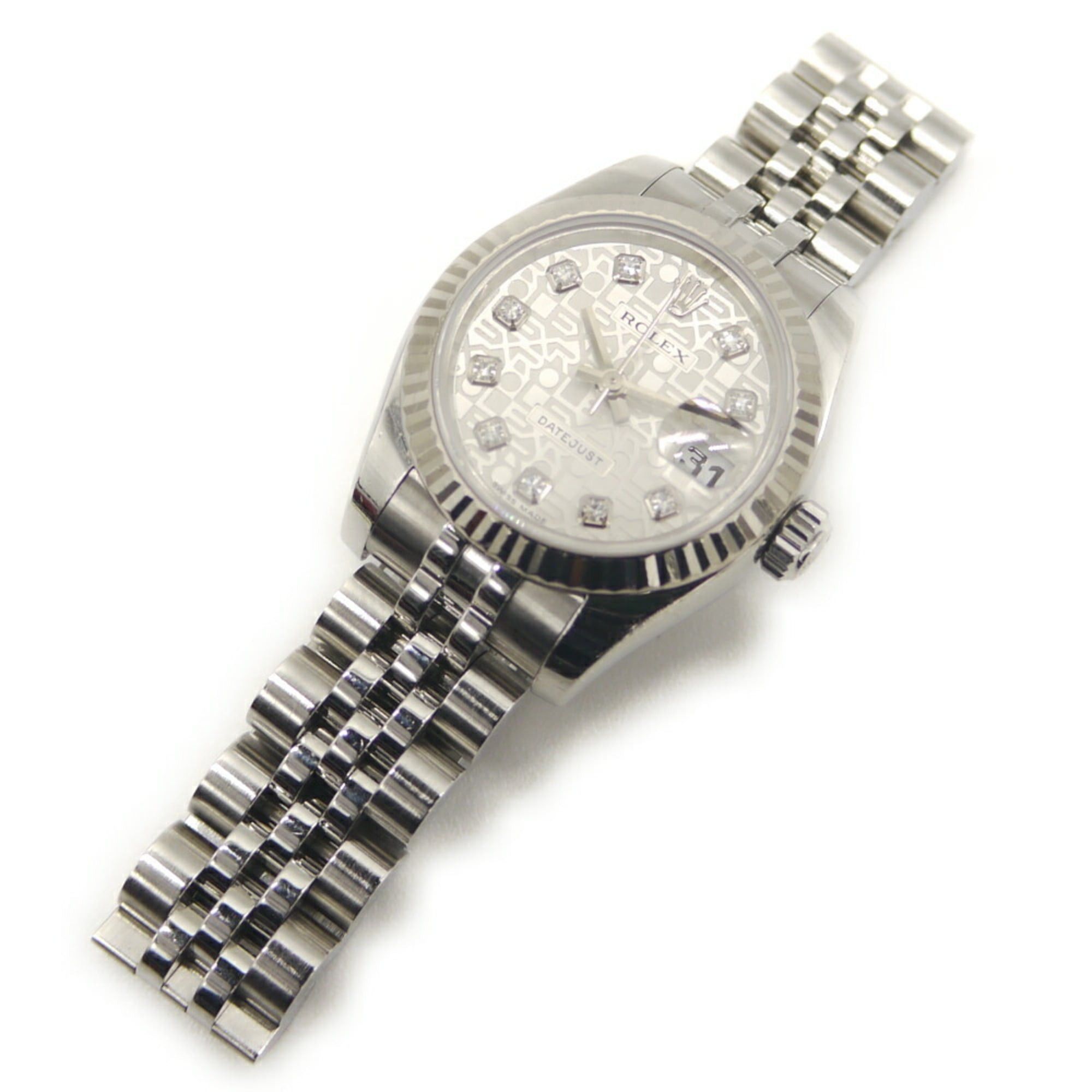 Rolex ROLEX Datejust 179174G (D-serial number), Automatic, 10-diamond setting, Computer dial, Ladies' watch. Size ONE SIZE - 9 Thumbnail