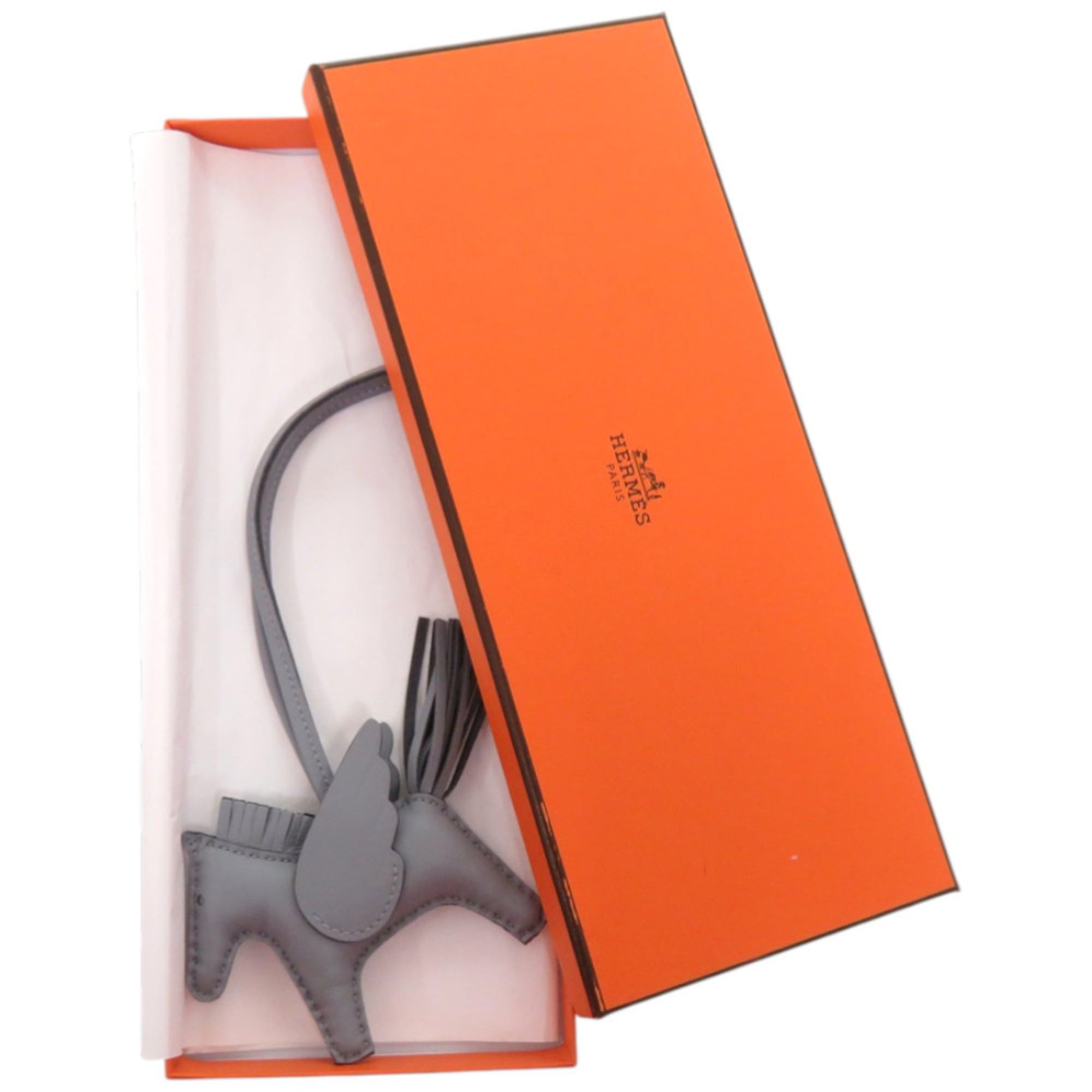 Hermes Like New Hermes Rodeo Pegasus PM Lambskin Agneau Milo Gris Pantin Keychain K Stamp 0433HERMES Size ONE SIZE - 2 Thumbnail