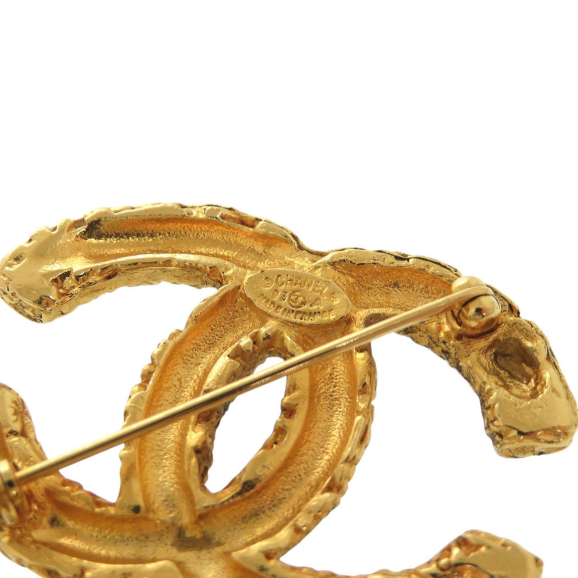 Chanel Excellent condition Chanel Lava Coco Mark 95A Fringe Brooch Metal Gold 1219CHANEL Size ONE SIZE - 6 Thumbnail
