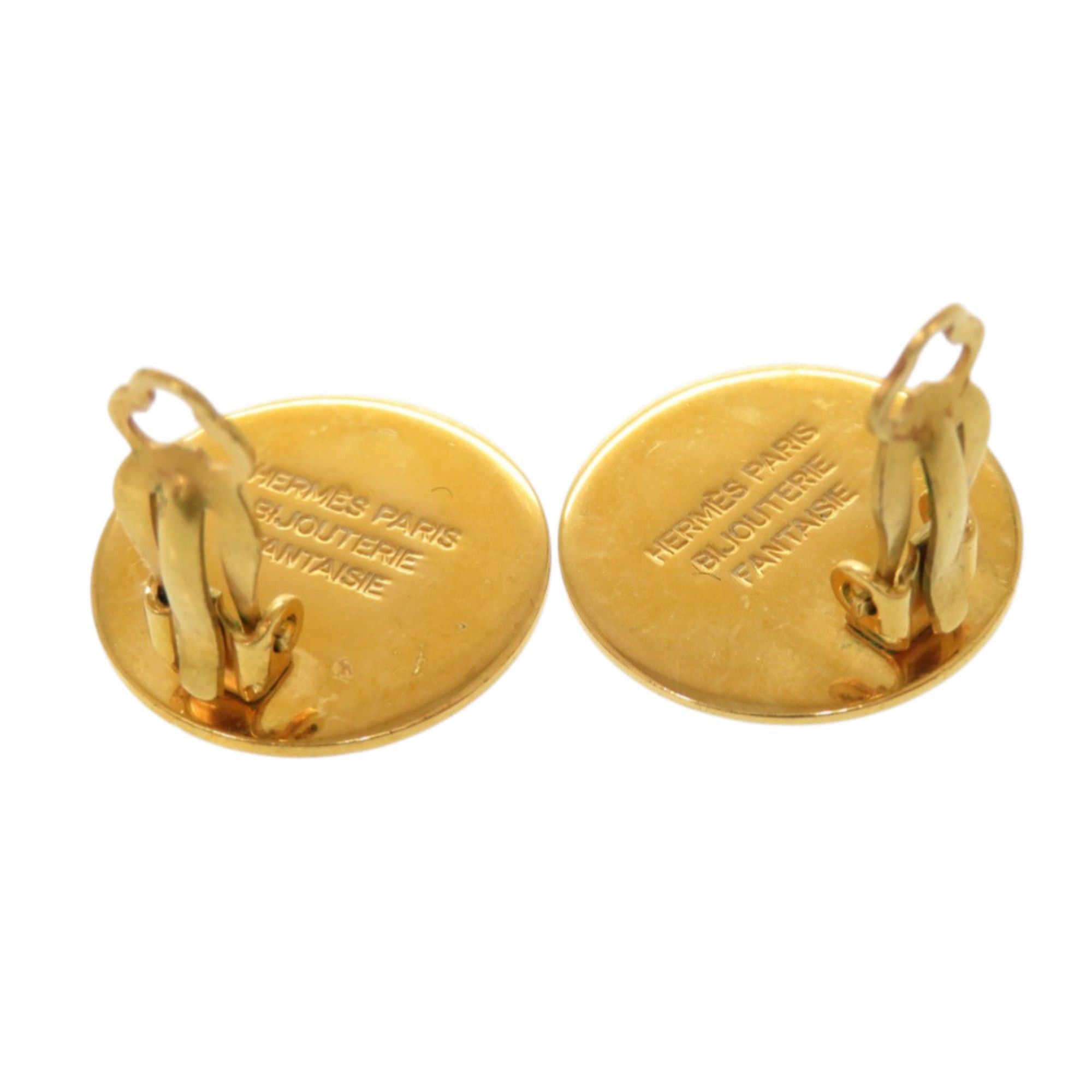 Hermes Excellent condition Hermes Sellier Gold Earrings, Accessory 0123 HERMES Size ONE SIZE - 3 Thumbnail