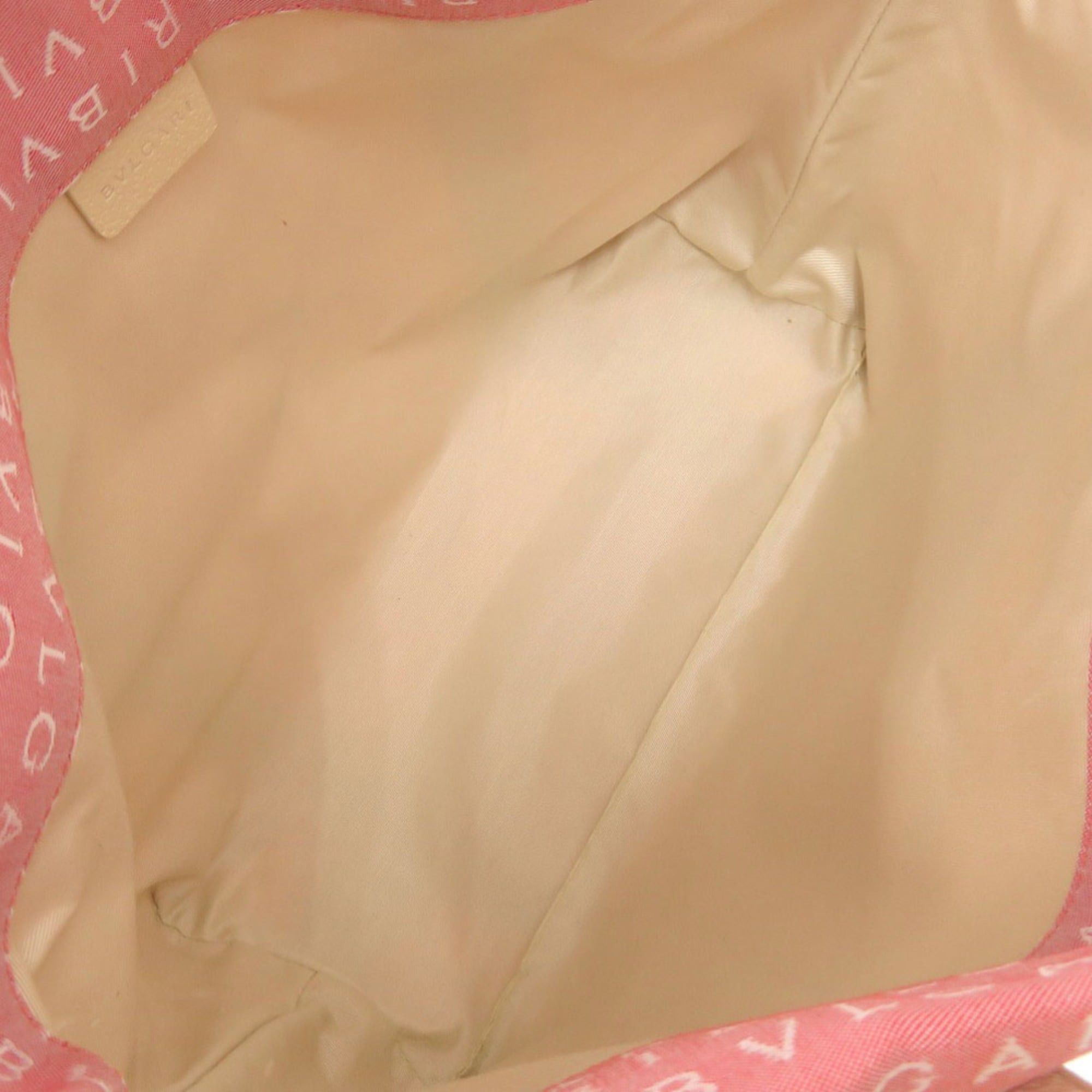 Bvlgari Excellent condition Bulgari Logomania tote bag, canvas and leather, pink, 0582BVLGARI Size ONE SIZE - 6 Thumbnail