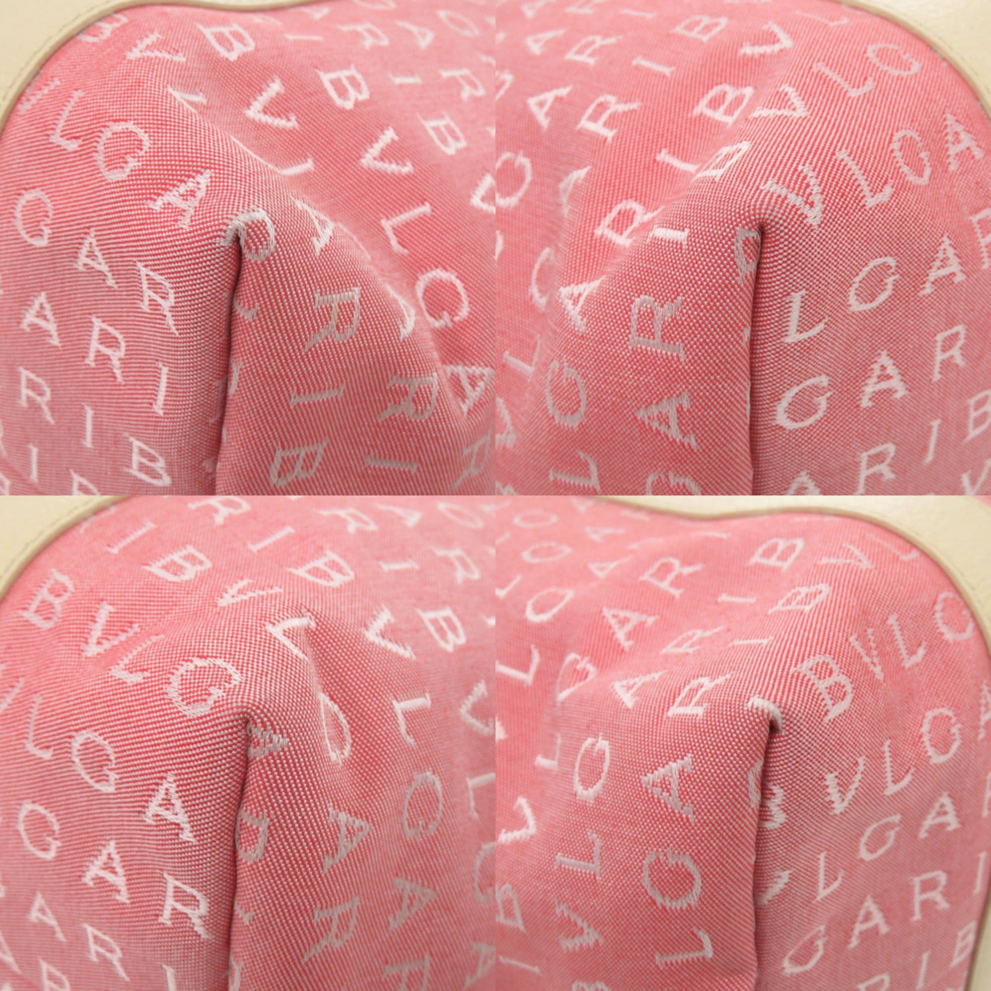 Bvlgari Excellent condition Bulgari Logomania tote bag, canvas and leather, pink, 0582BVLGARI Size ONE SIZE - 3 Thumbnail