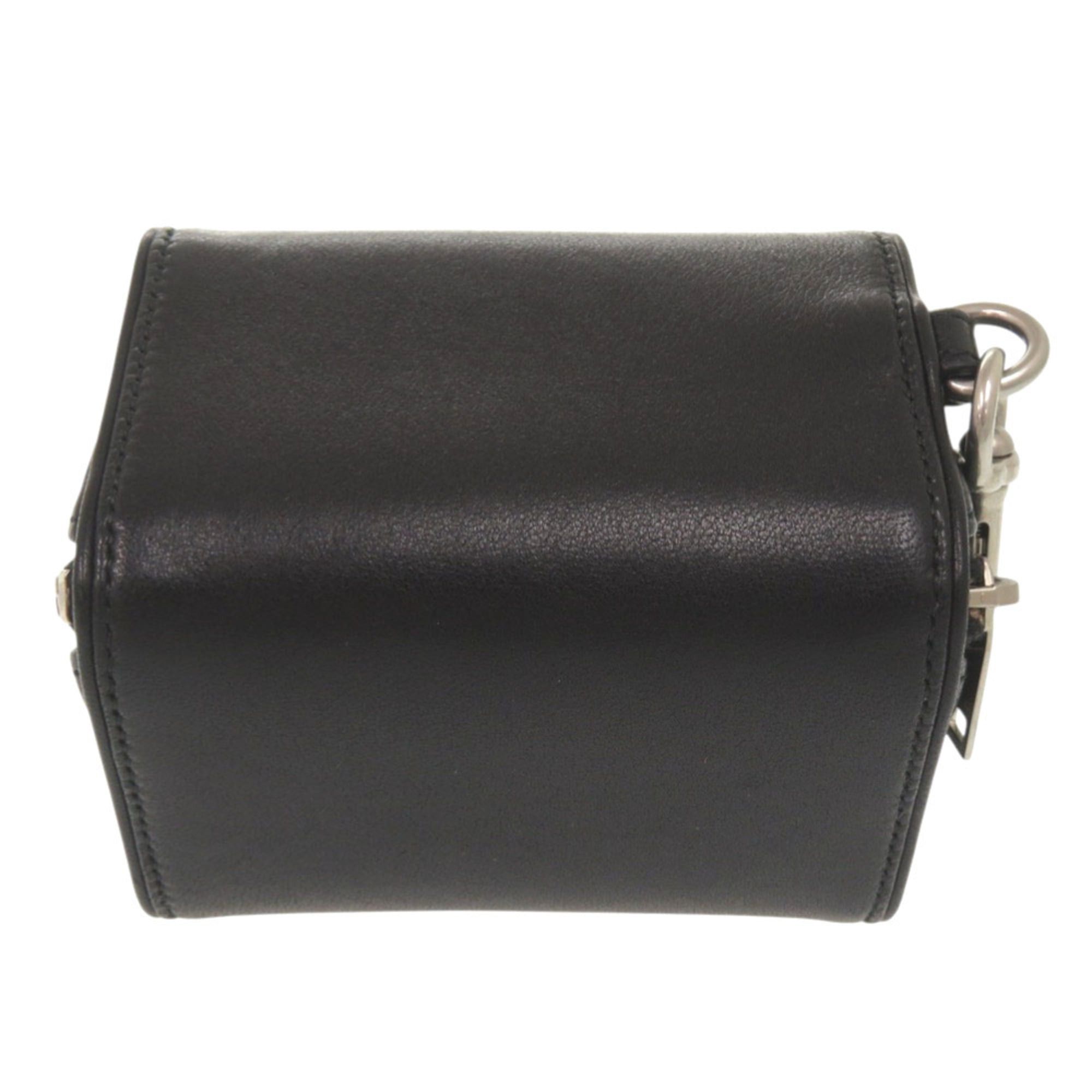 Yves Saint Laurent Yves Saint Laurent Excellent condition Saint Laurent Paris 2-way neck strap fragment zip box 777423-1EL0E silver hardware leather black handbag pouch accessory case shoulder bag 0640SAINT LAURENT PARIS Size ONE SIZE - 4 Thumbnail
