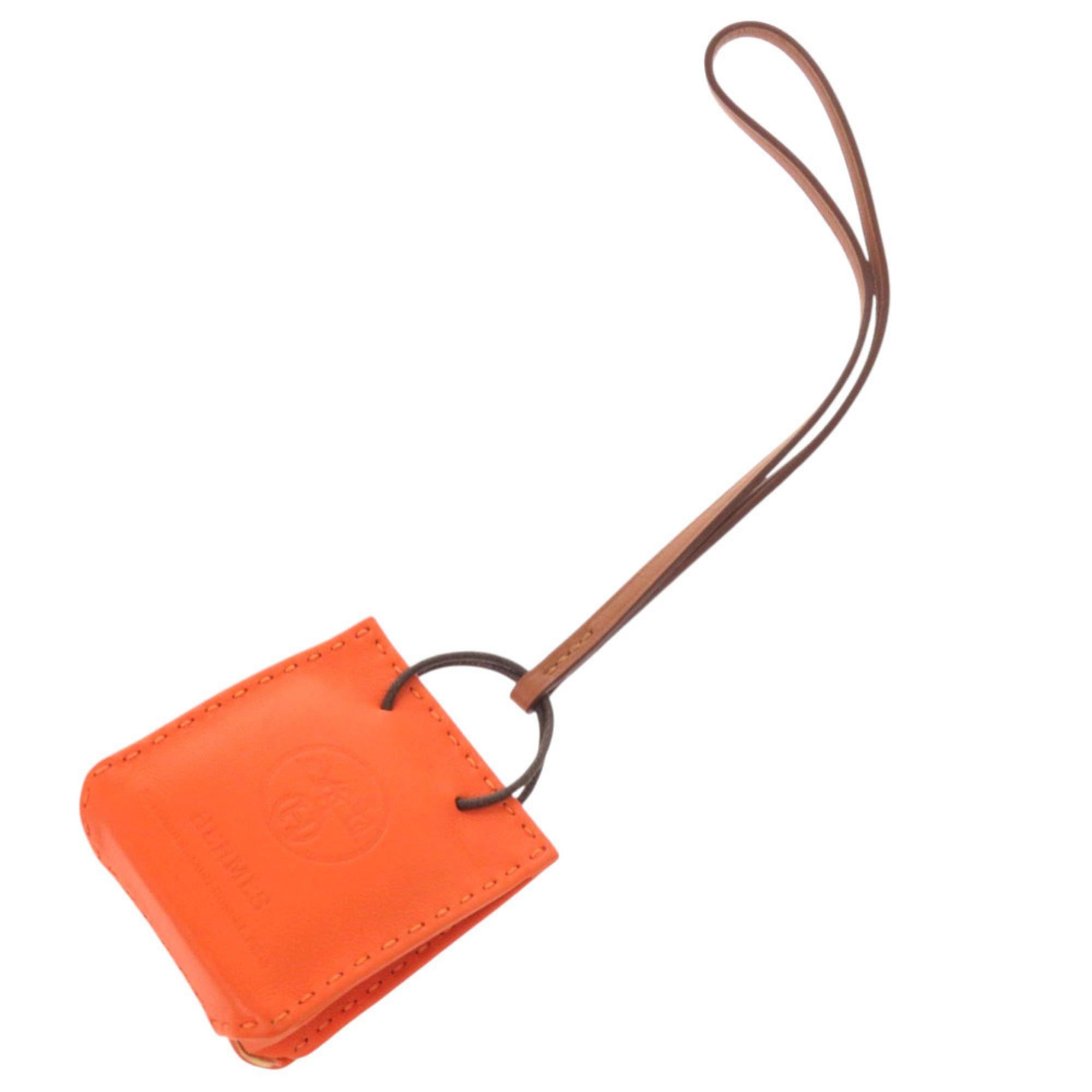 Hermes Unused Hermes Sac Orange Agneau Milo Accessory Bag Charm 0096 HERMES Size ONE SIZE - 3 Thumbnail