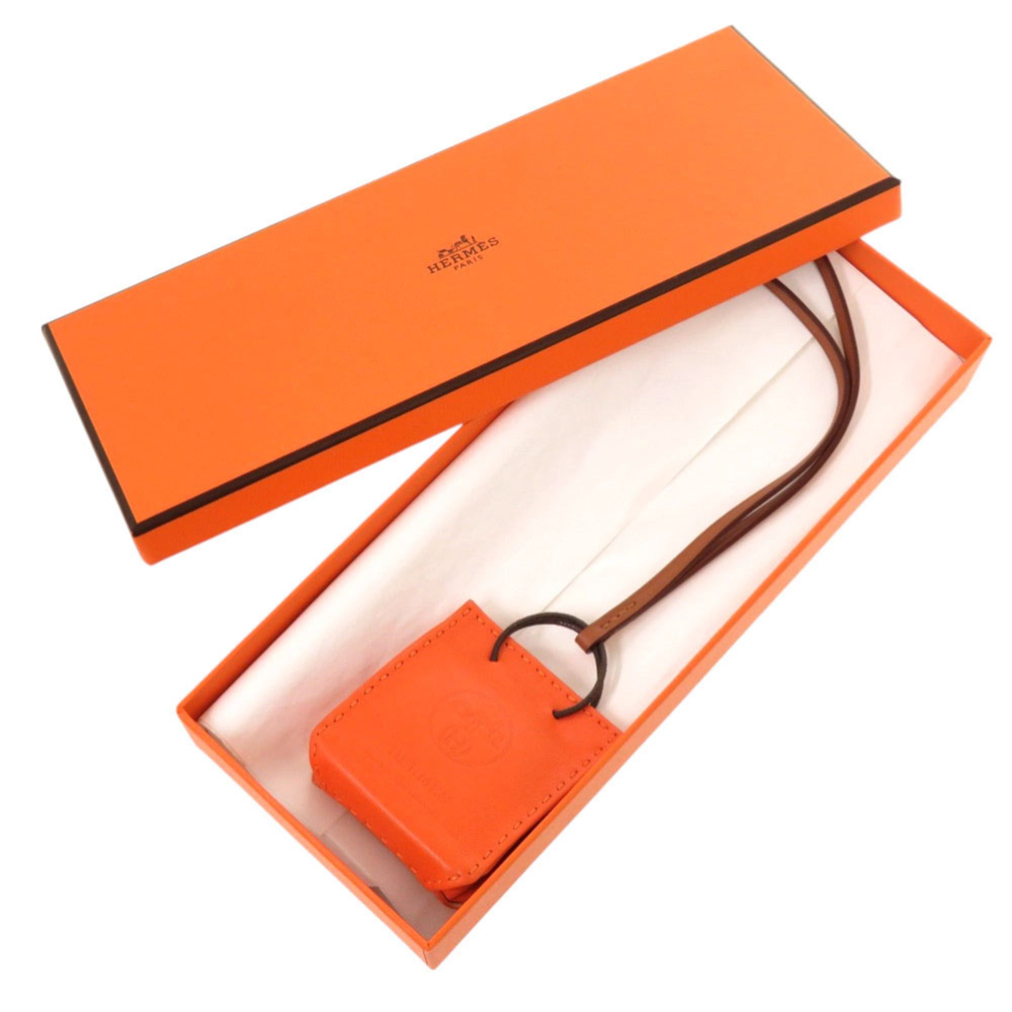 Hermes Unused Hermes Sac Orange Agneau Milo Accessory Bag Charm 0096 HERMES Size ONE SIZE - 2 Thumbnail