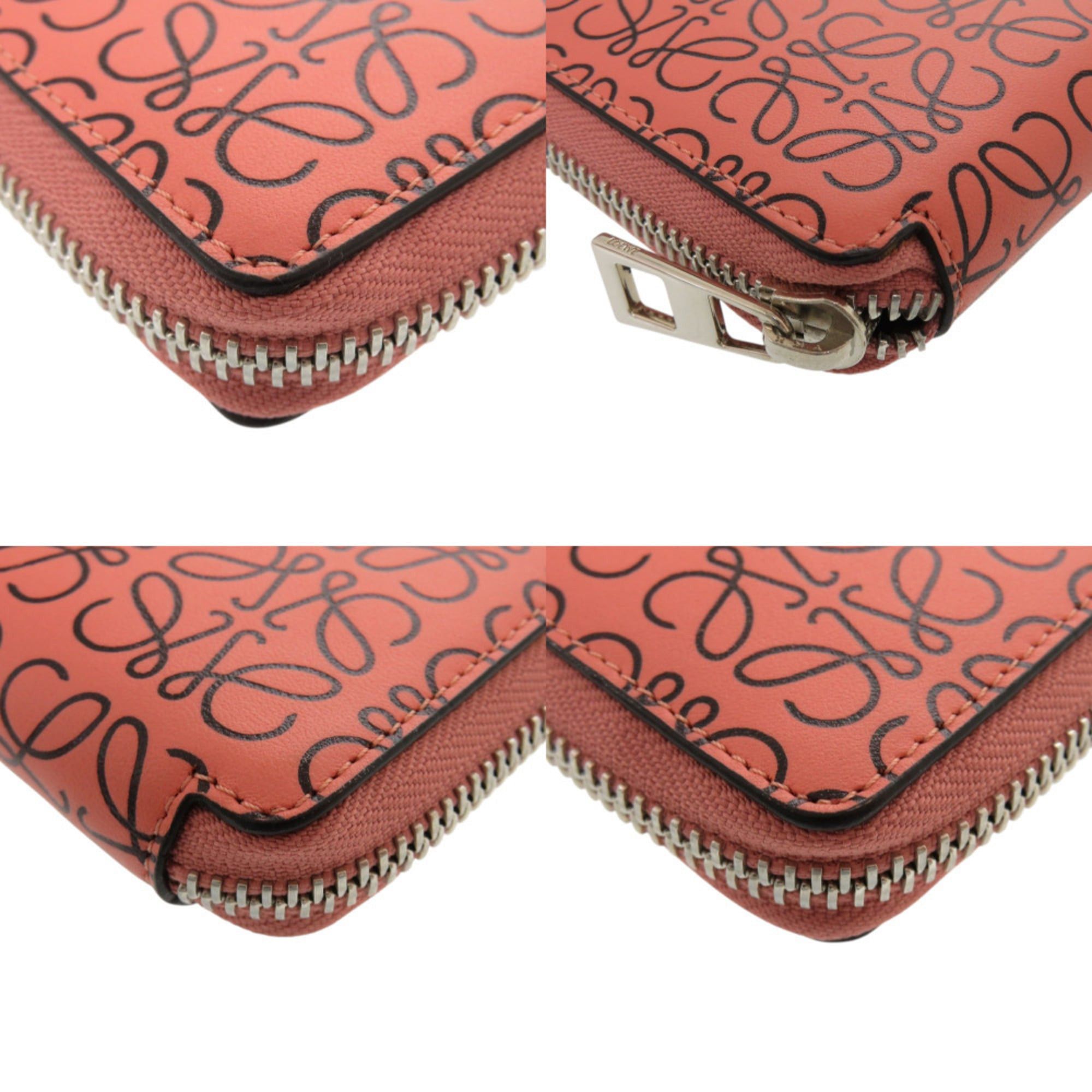 Loewe Excellent condition Loewe Anagram Leather Pink Bi-fold Wallet 1211 LOEWE Size ONE SIZE - 3 Thumbnail