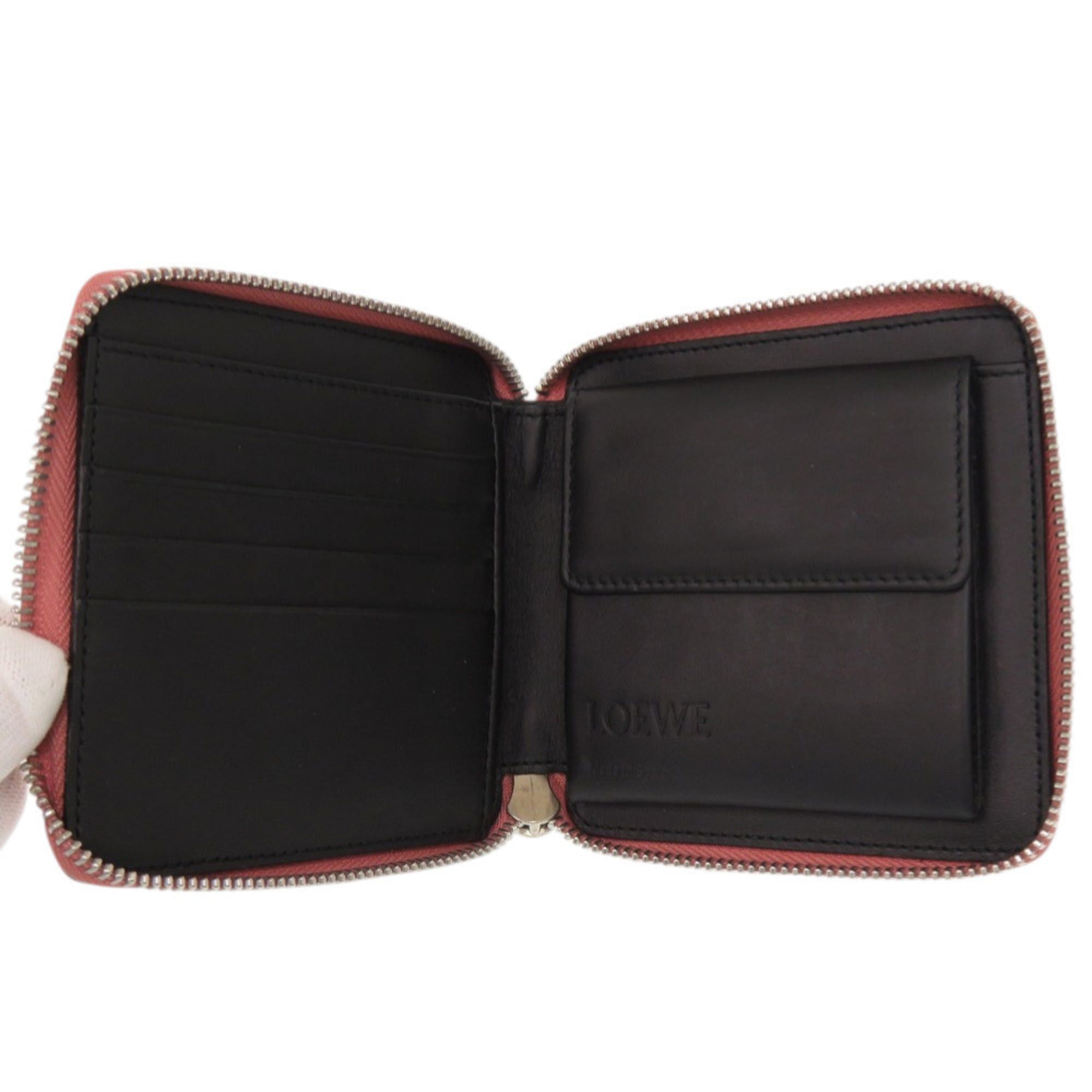 Loewe Excellent condition Loewe Anagram Leather Pink Bi-fold Wallet 1211 LOEWE Size ONE SIZE - 4 Thumbnail