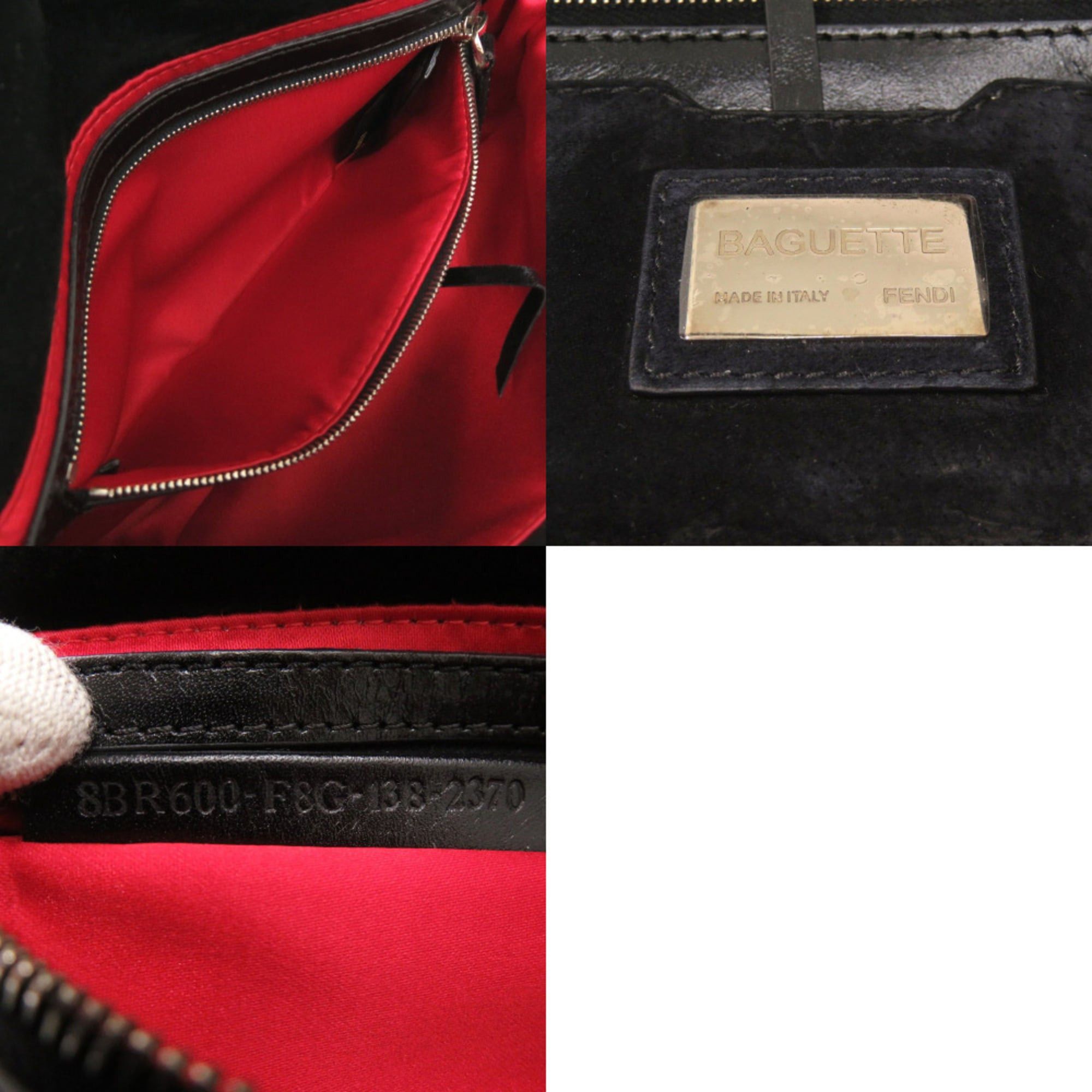 Fendi Excellent condition Fendi Mamma Bucket 8BR600 beaded leather black handbag 0444FENDI Size ONE SIZE - 9 Thumbnail